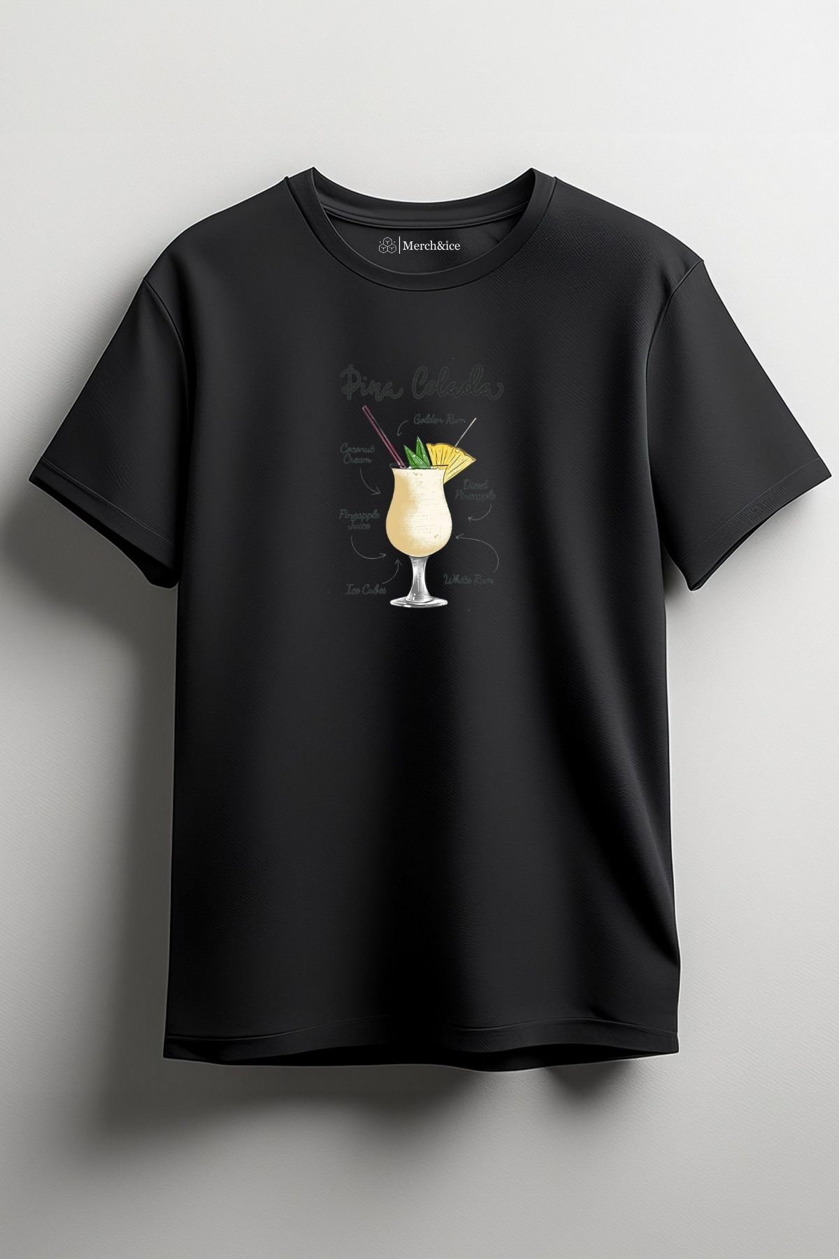 Merch&ice Tarifli Pina Coladas Baskılı Unisex T-Shirt