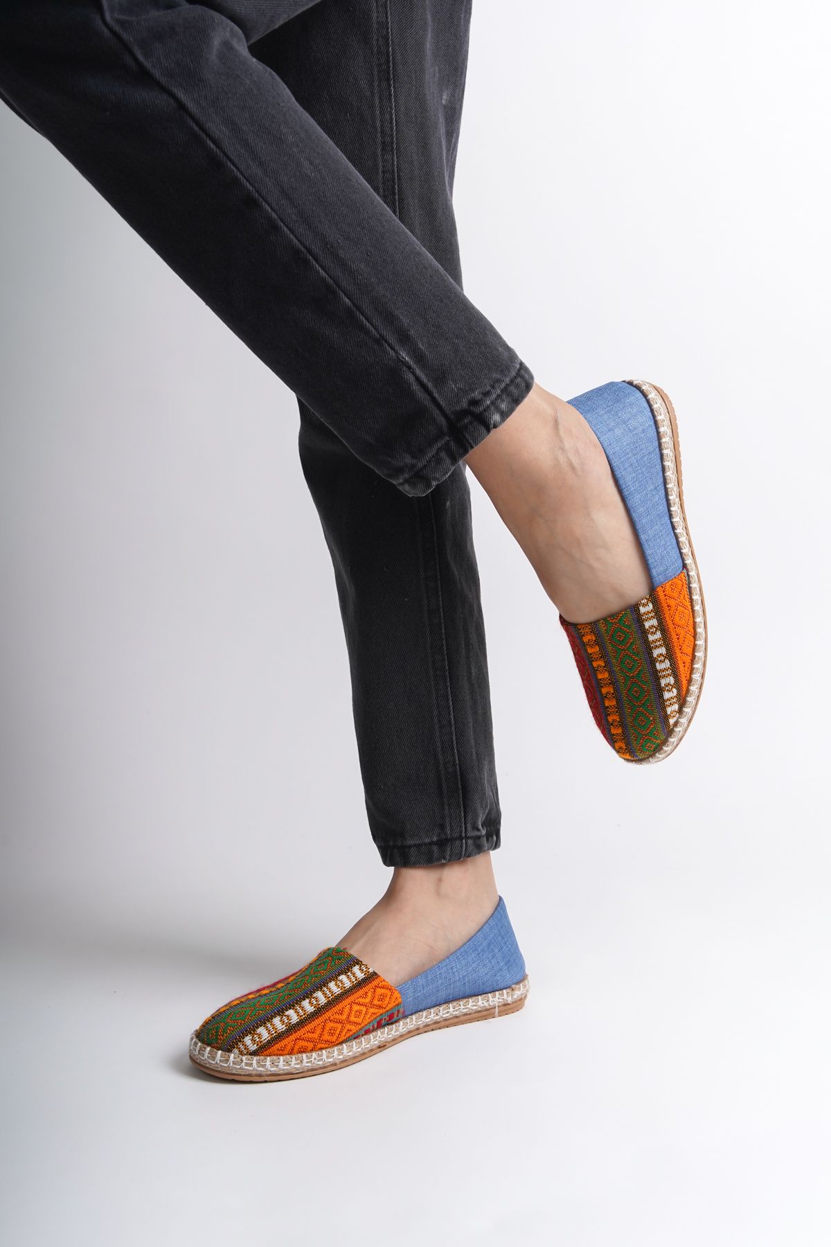اسپادریل نارنجی زنانه Pasarella Skin Espadril اورجینال Capone Outfitters