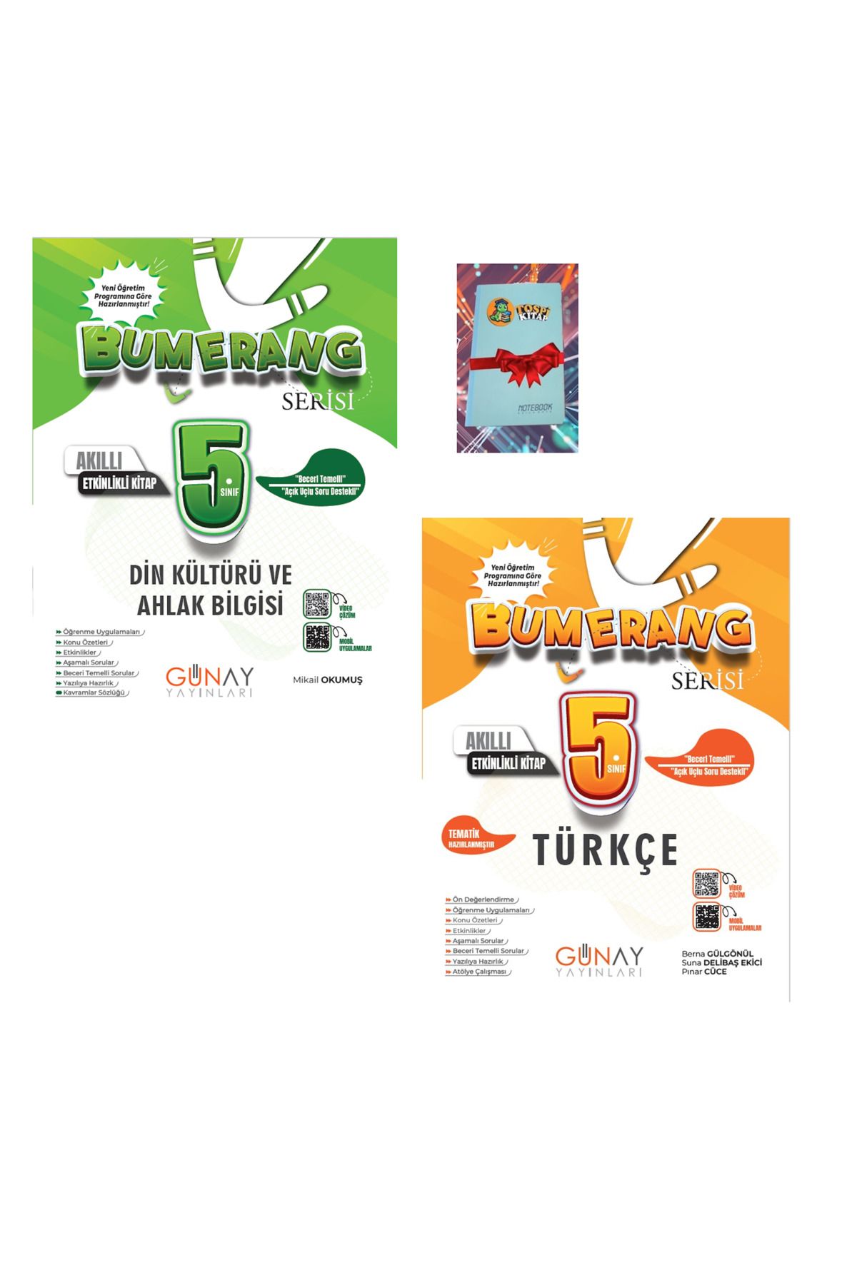 Günay Yayınları 5. SINIF BUMERANG SERİSİ TÜRKÇE + DİN KÜLTÜRÜ AKILLI ETKİNLİKLİ YENİ MÜFREDAT(NOT DEFTERİ HEDİYE)