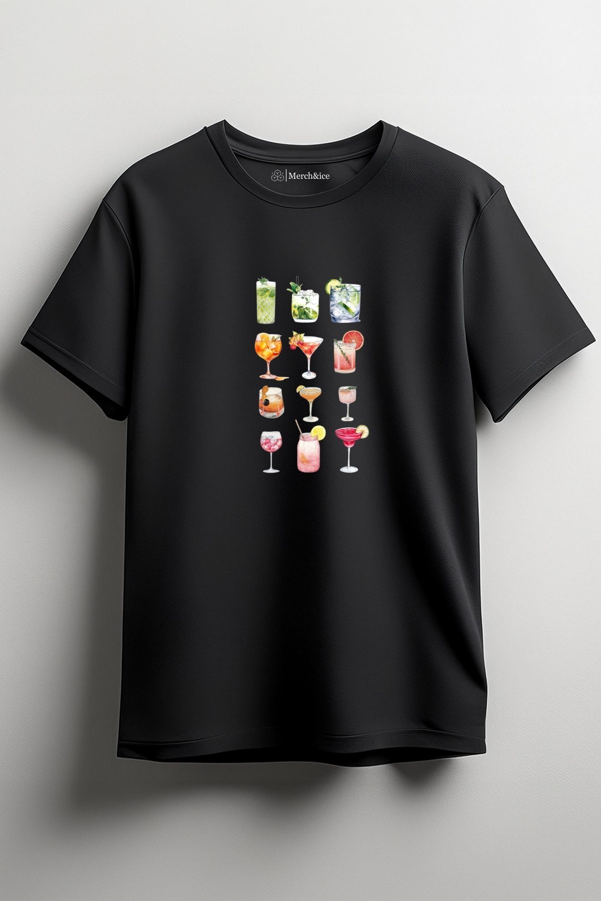 Merch&ice Yaz Kokteylleri Baskılı Unisex T-Shirt