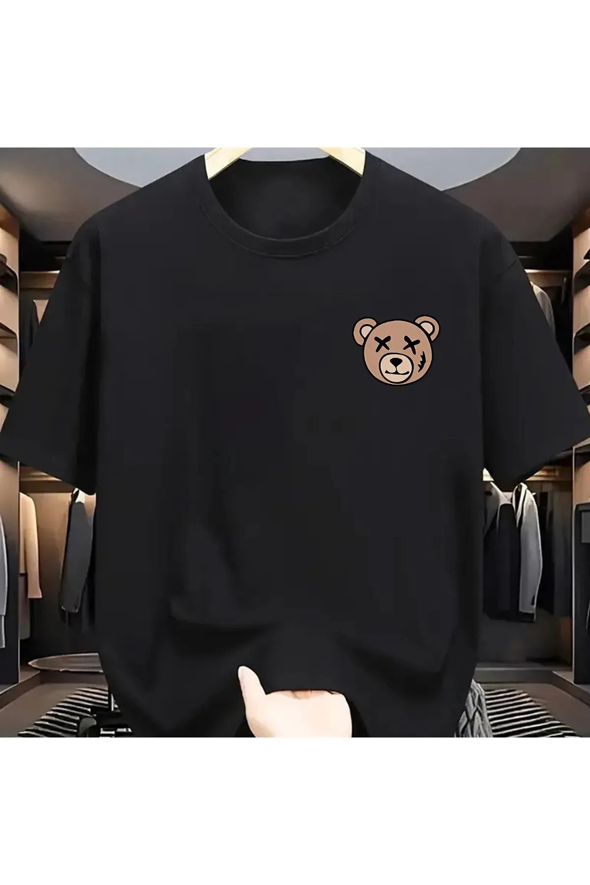 FeaR LeeS Ayı Baskılı Oversize T-shirt