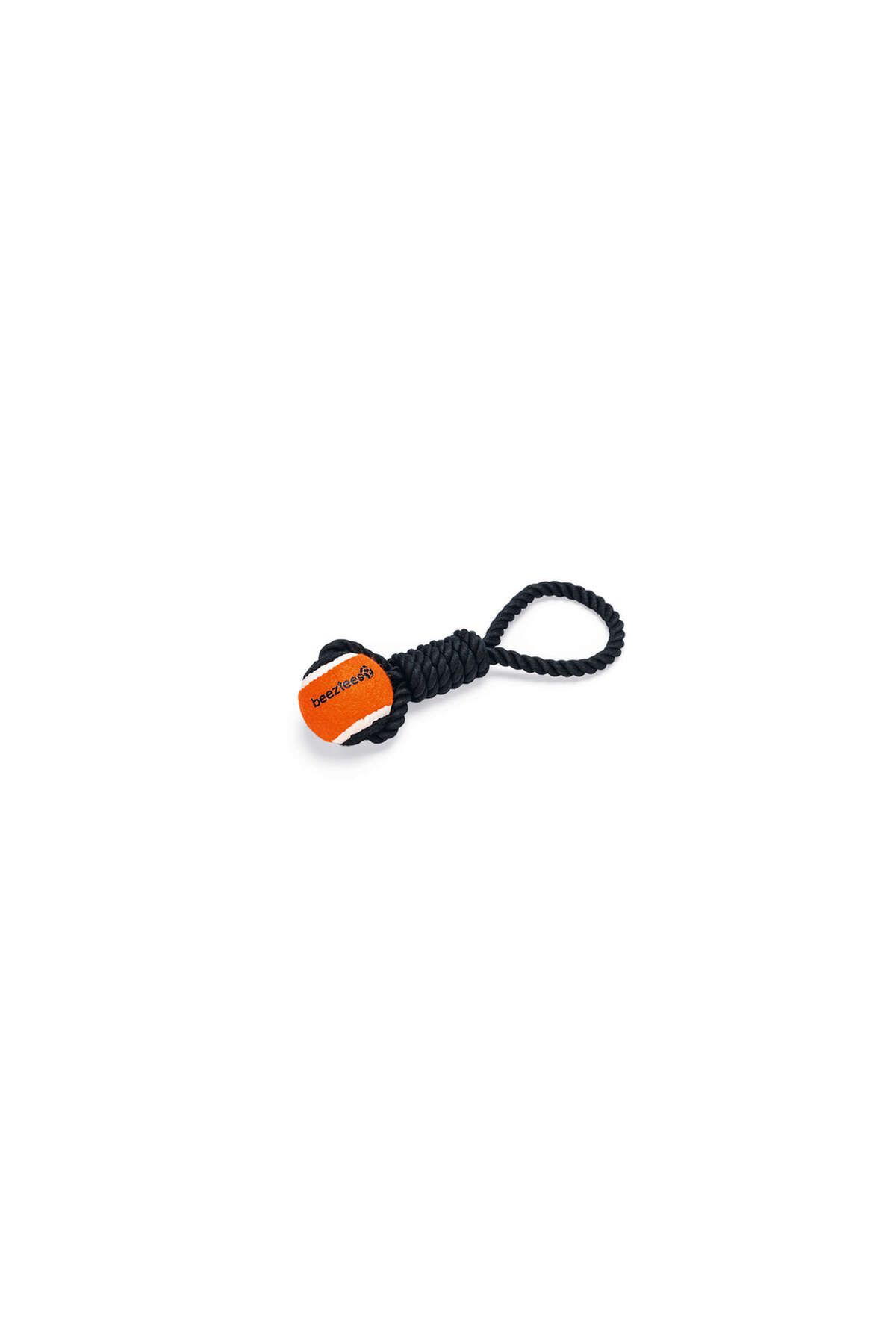 Beeztees Köpek Oyuncağı, Diş İpi Tutamaçlı Tenis Topu, Siyah, 30x7x6,3cm, 135gr SVLRS
