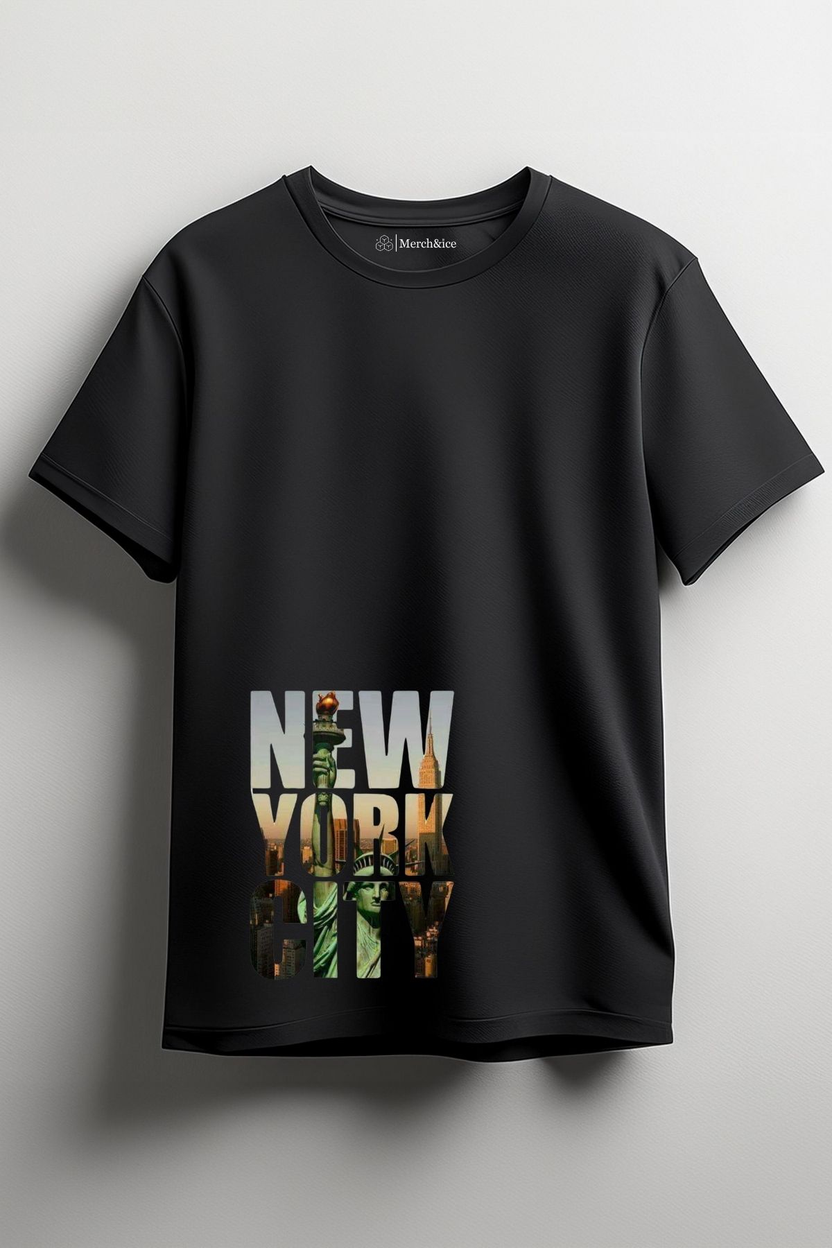 Merch&ice Alta Baskılı NewYork City Baskılı Unisex T-Shirt