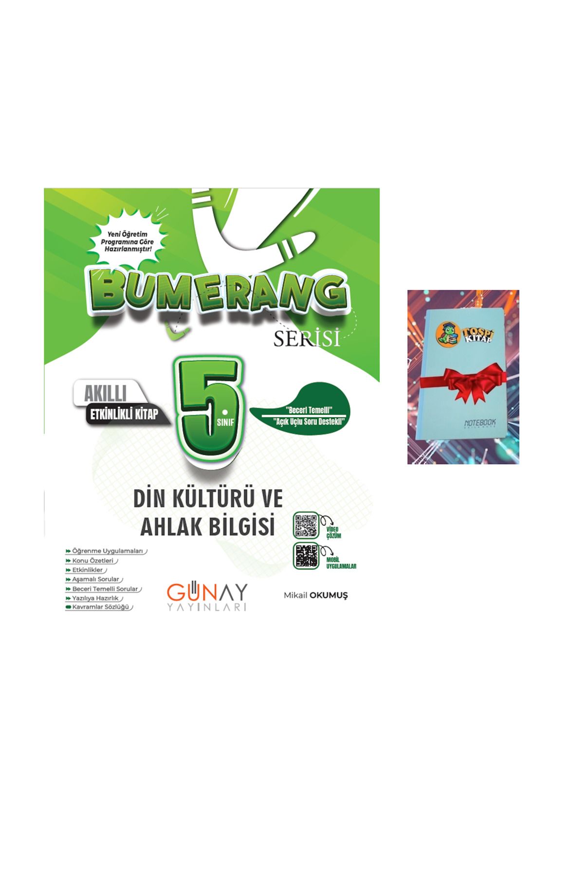 Günay Yayınları 5. SINIF BUMERANG SERİSİ DİN KÜLTÜRÜ AKILLI ETKİNLİKLİ YENİ MÜFREDAT (NOT DEFTERİ HEDİYE)