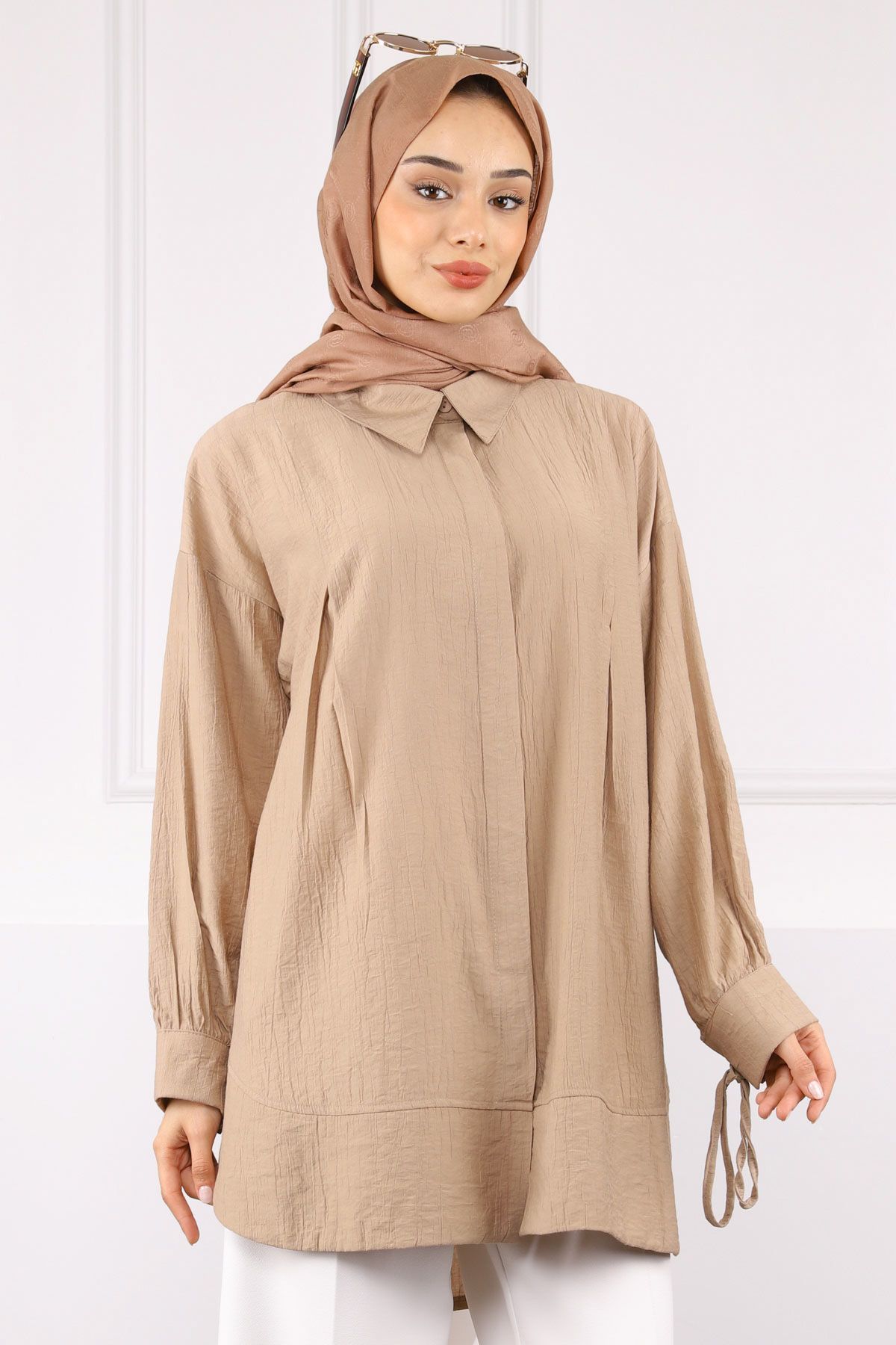 İmajButik Vizon Kol Bağlamalı Tunik