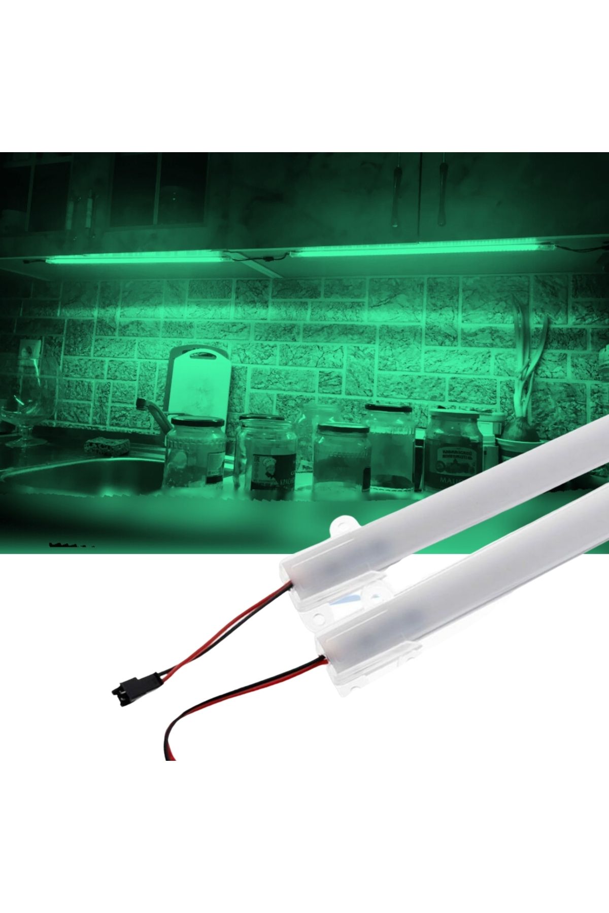 burul SB-6511 2 Adet 50 Cm 220v Opak Çubuk Bar Led Yeşil Işık