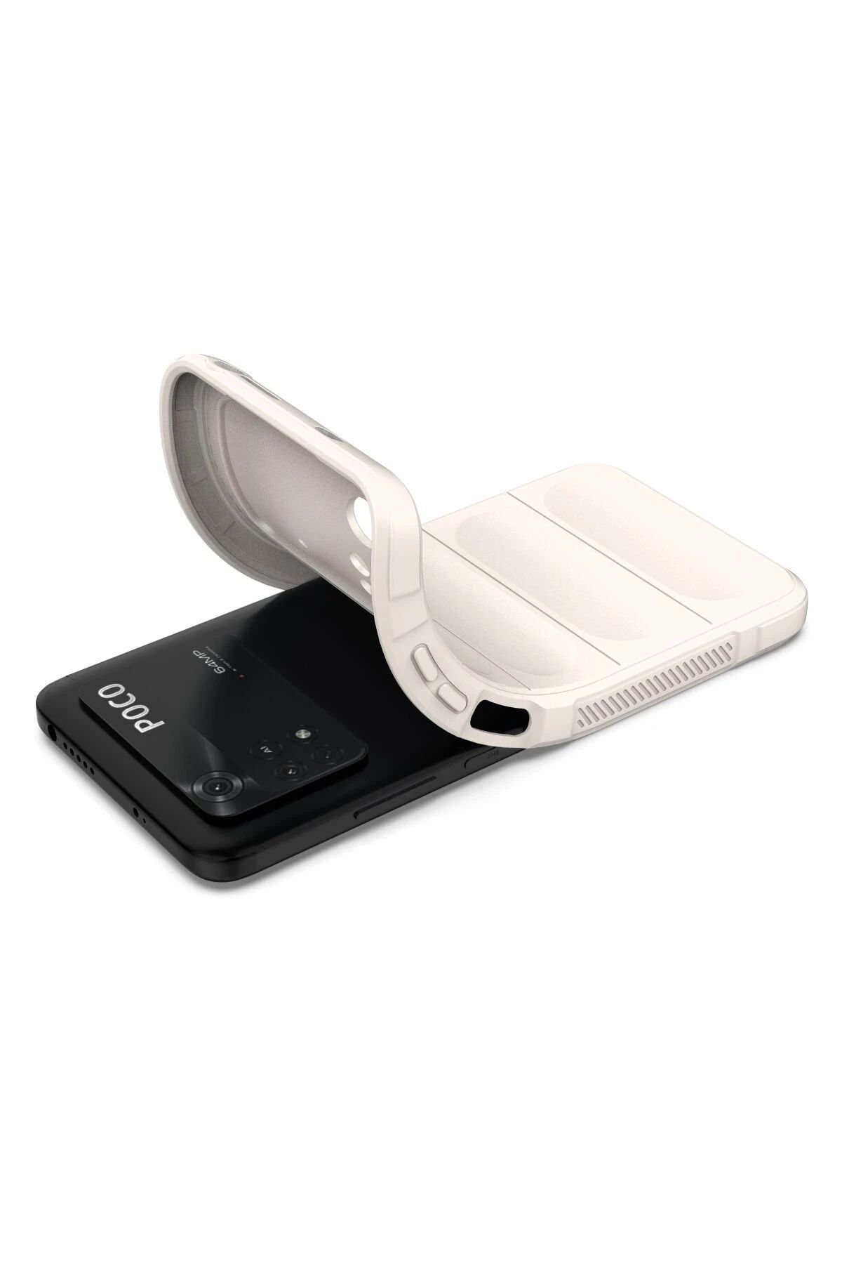NewFace Xiaomi Poco M4 Pro 4G Uyumlu Kılıf Optimum Silikon - Krem GLSTD