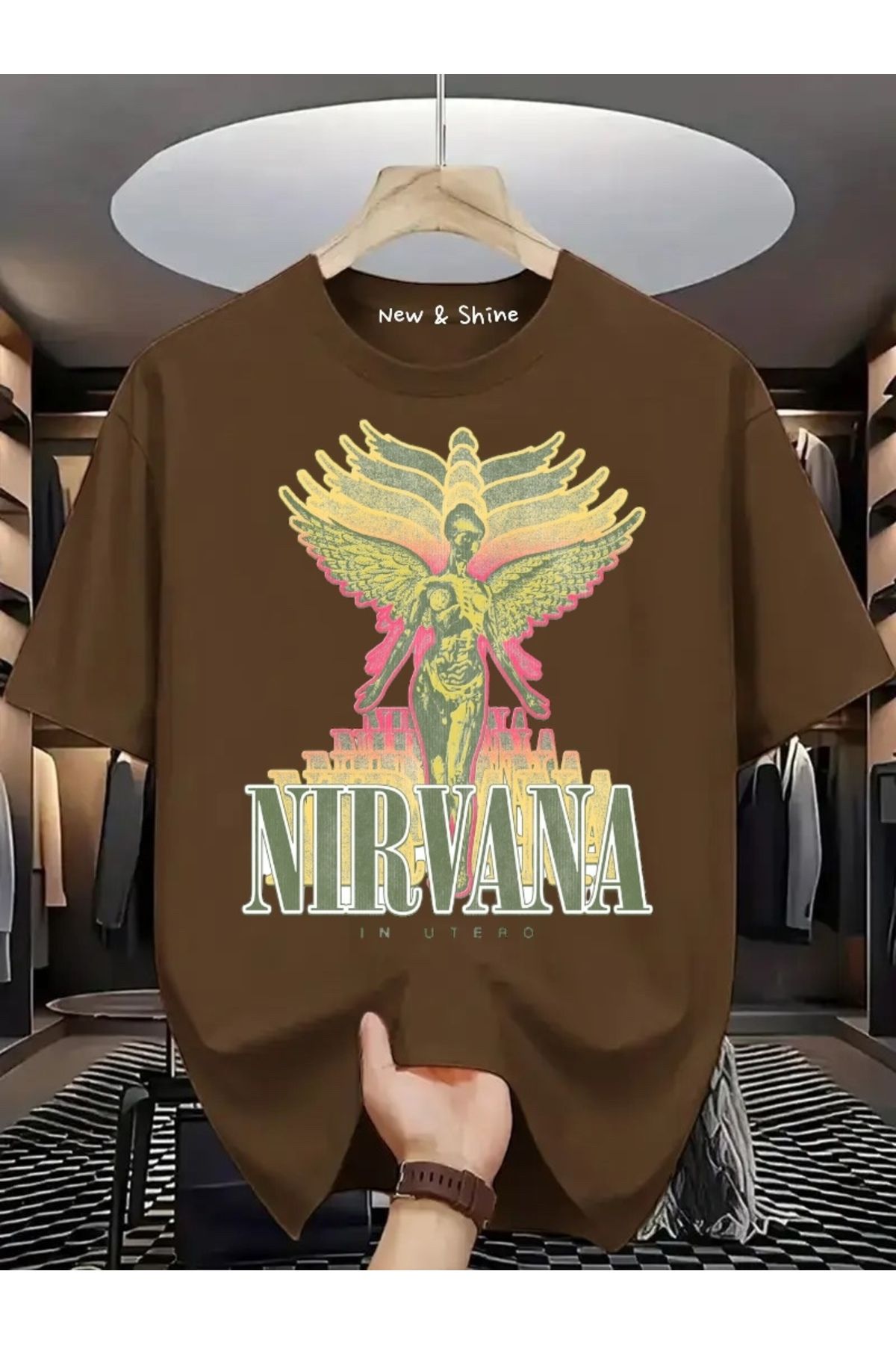 New Shine Nirvana Büyük Beden Oversize T-Shirt