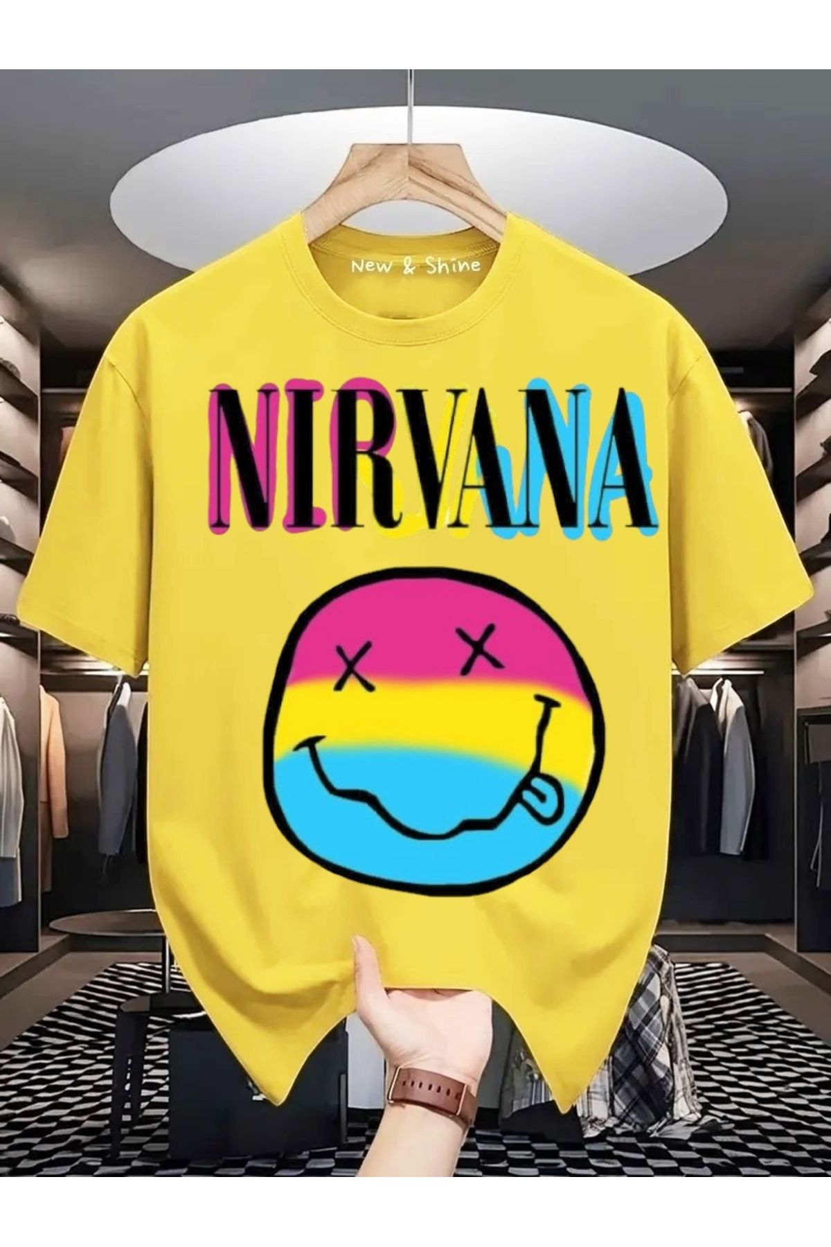 New Shine Nirvana Büyük Beden Oversize T-Shirt