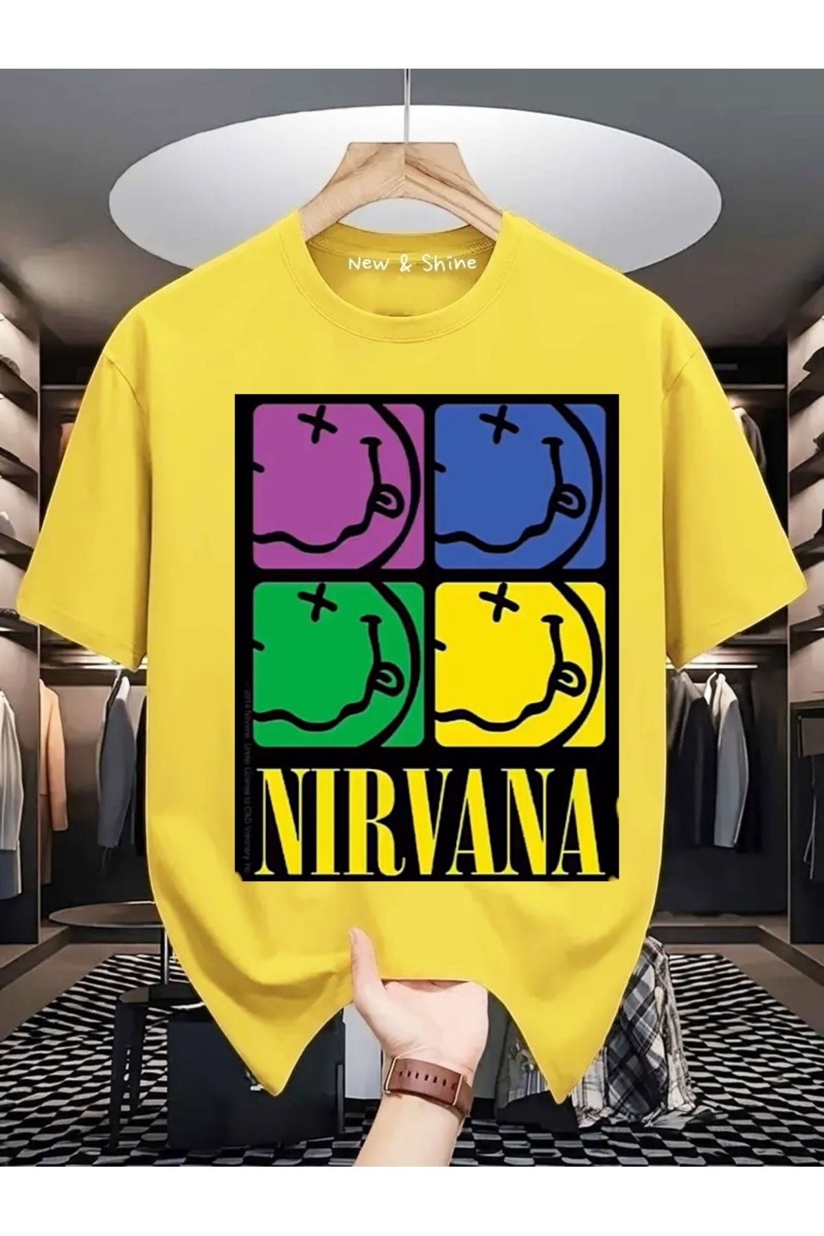 New Shine Nirvana Büyük Beden Oversize T-Shirt