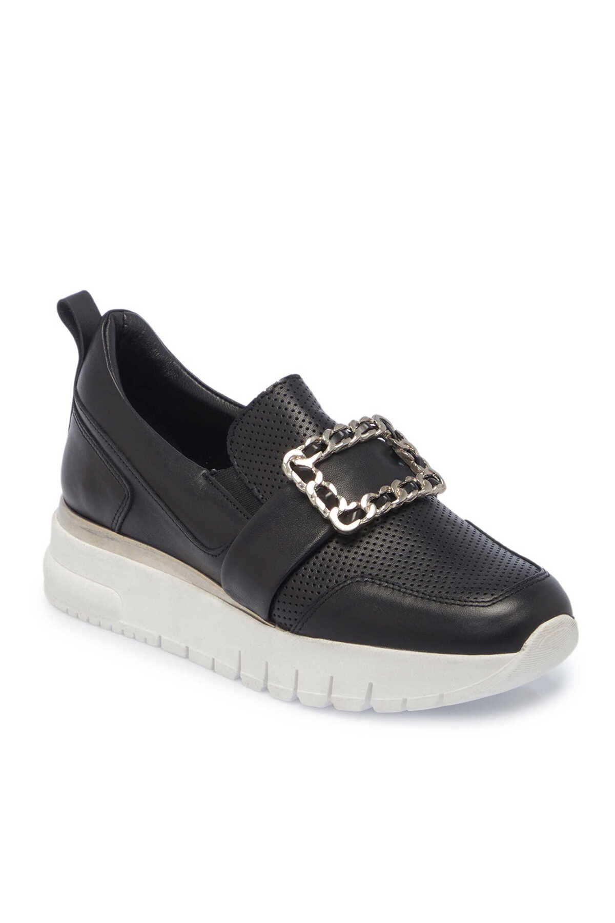Tergan Siyah Hakiki Deri Kadın Sneaker - K24I1AY67316-A23