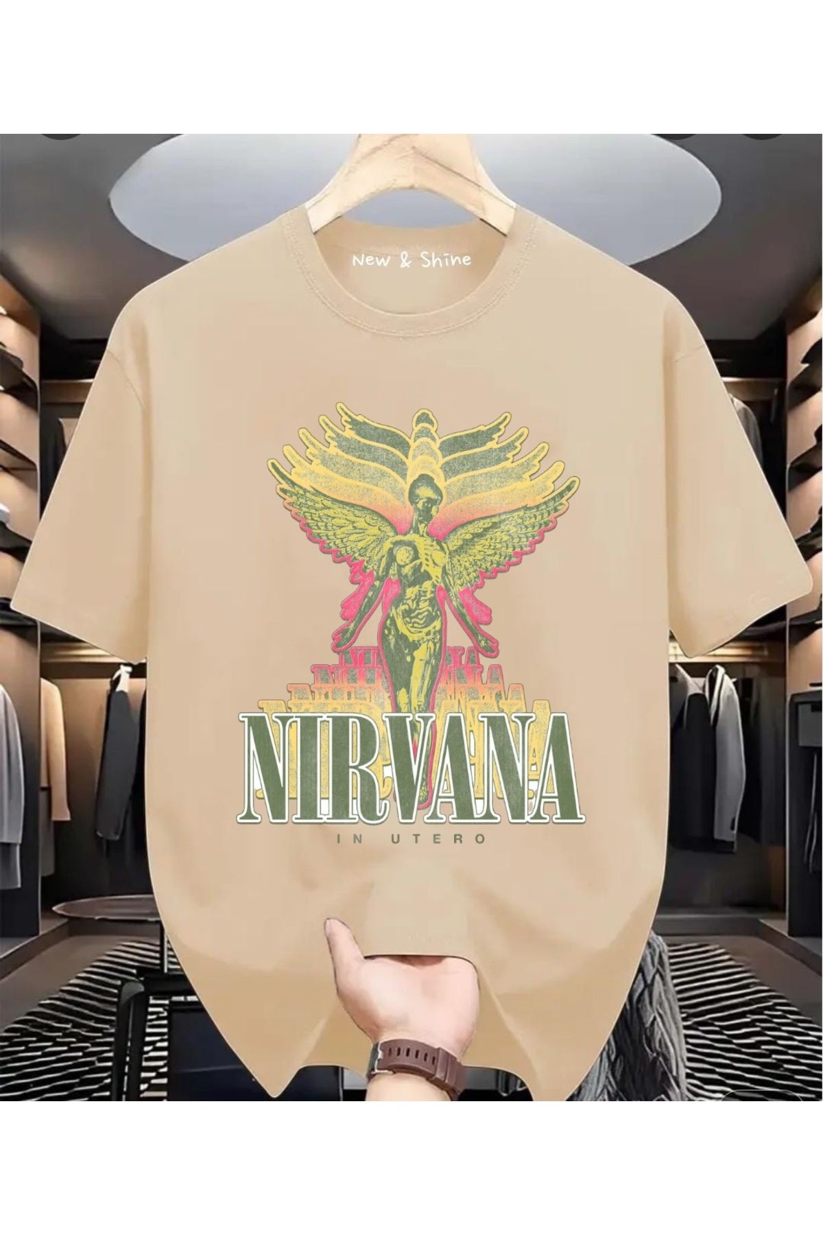 New Shine Nirvana Büyük Beden Oversize T-Shirt