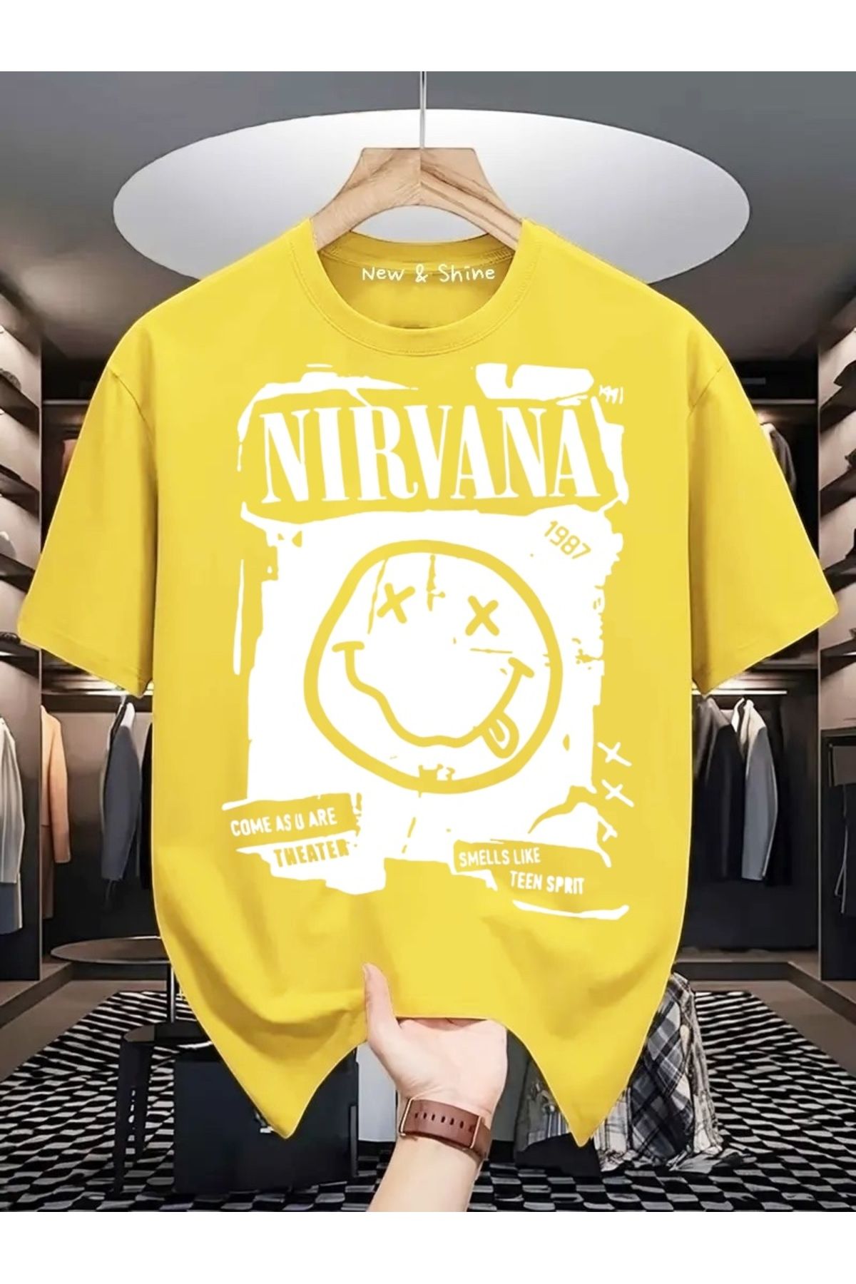 New Shine Nirvana Büyük Beden Oversize T-Shirt