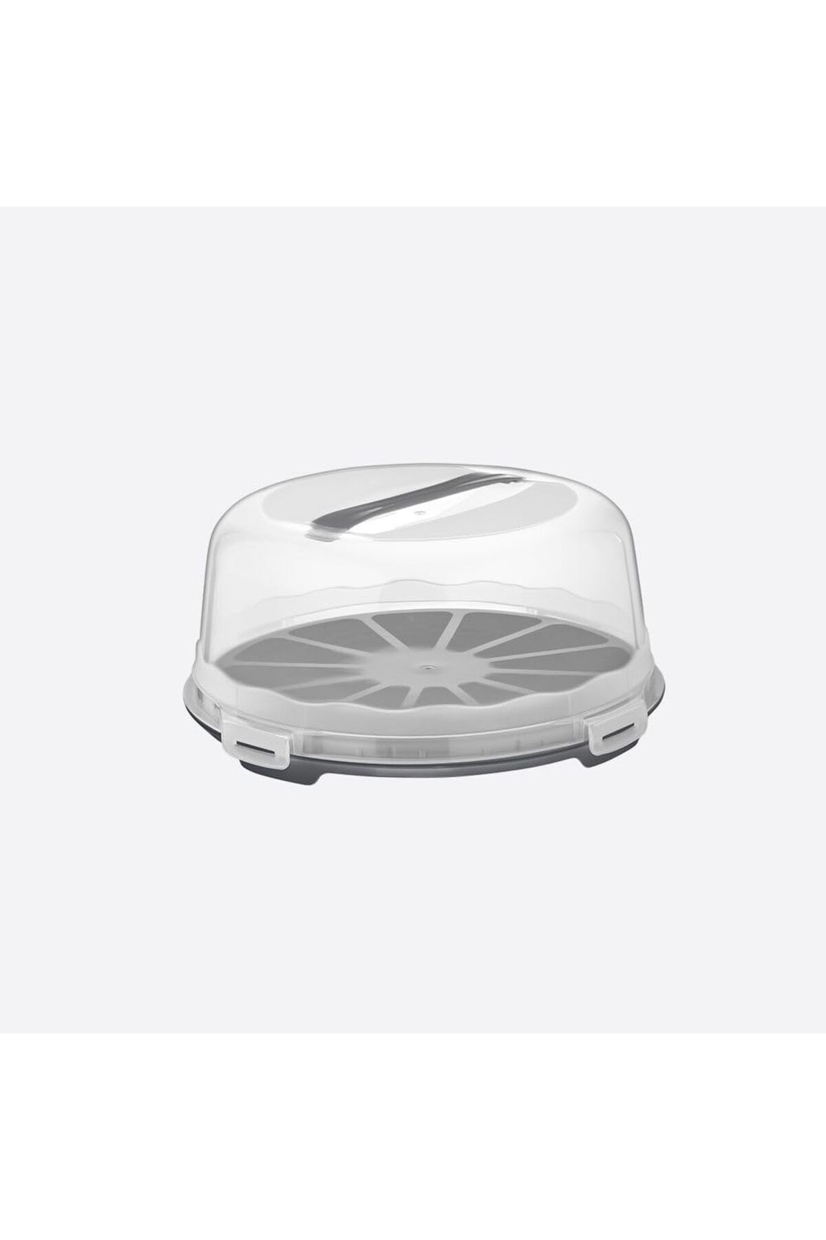 teknotrust Rom Home Kek Taşıma Kabı, BPA İçermeyen Plastik, Saplı ve Kilitli Kek Fanusu, Taşınabilir ve
