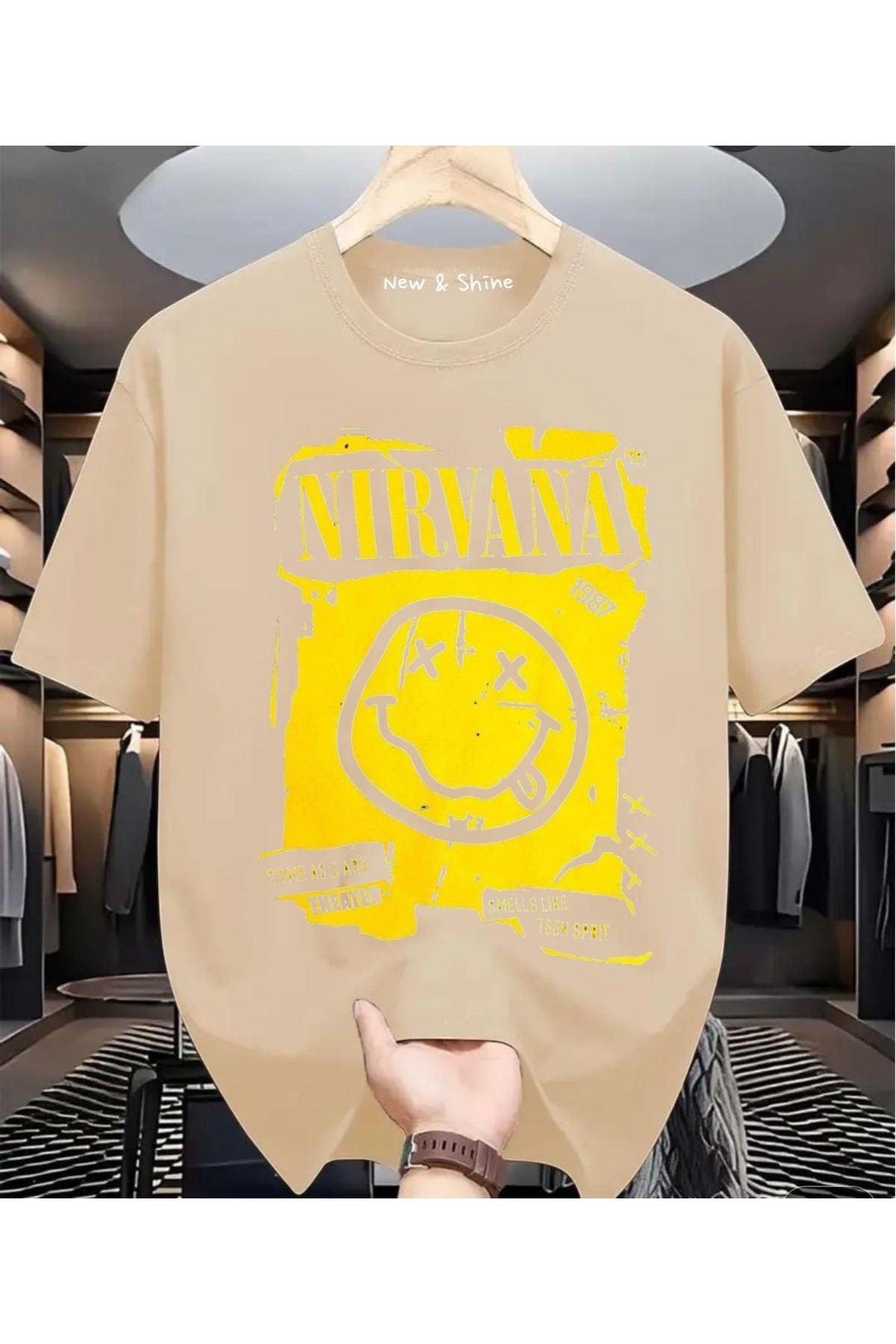 New Shine Nirvana Büyük Beden Oversize T-Shirt
