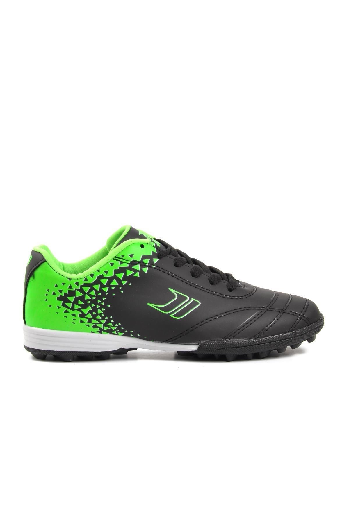 Aspor Siyah Neon Yeşil Beyaz Unisex Halı Saha Ayakkabısı