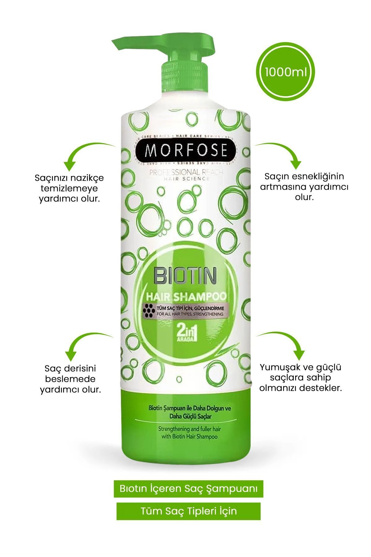 MBB ETİCARET Biotin Şampuan 1000 ML - Yumuşak ve Güçlü Saçlar