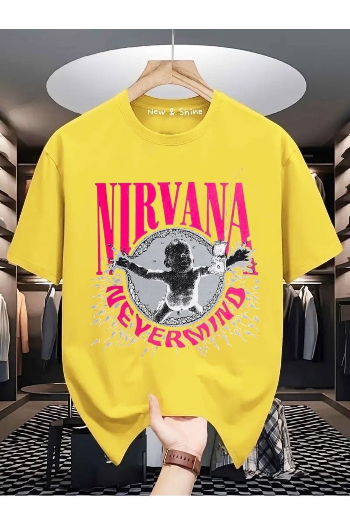 New Shine Nirvana Büyük Beden Oversize T-Shirt