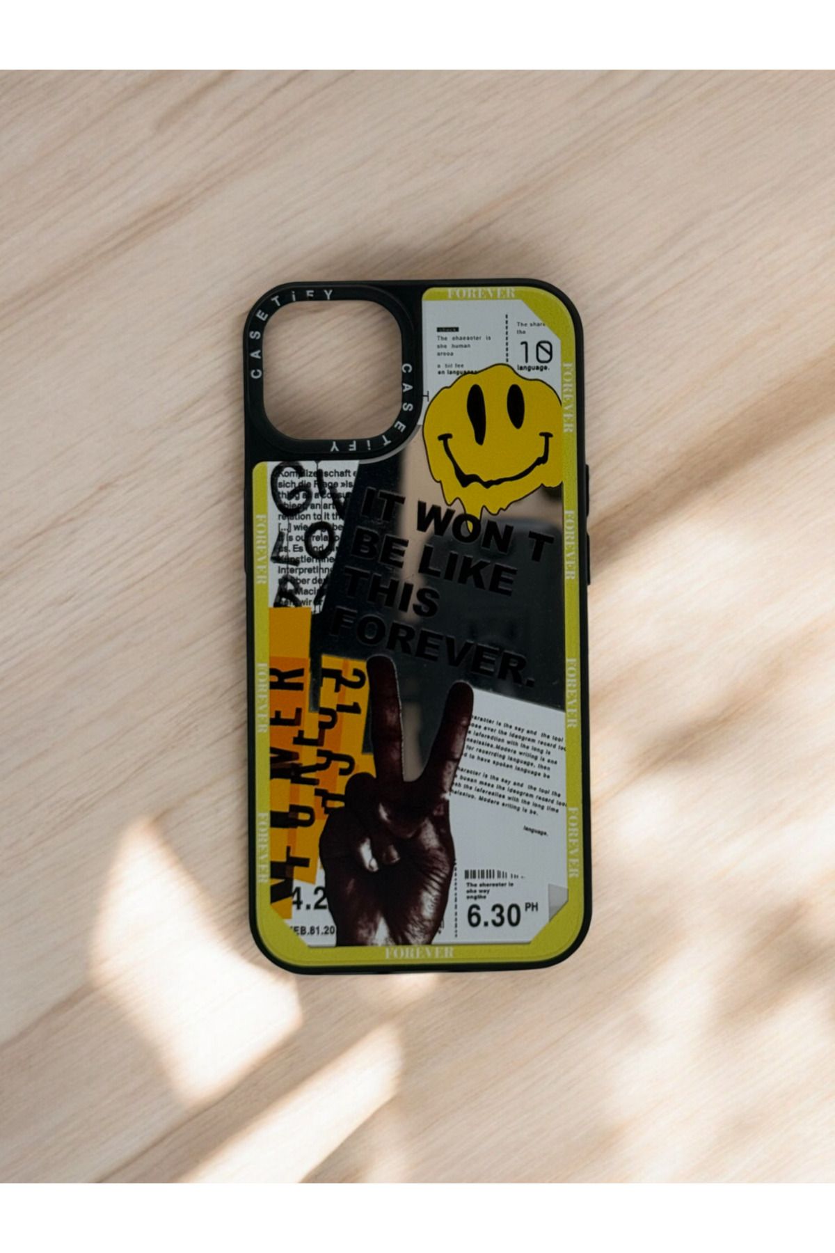 DUBİGOLD İPHONE 13 UYUMLU EMOJİ DETAYLI AYNALI TELEFON KILIFI