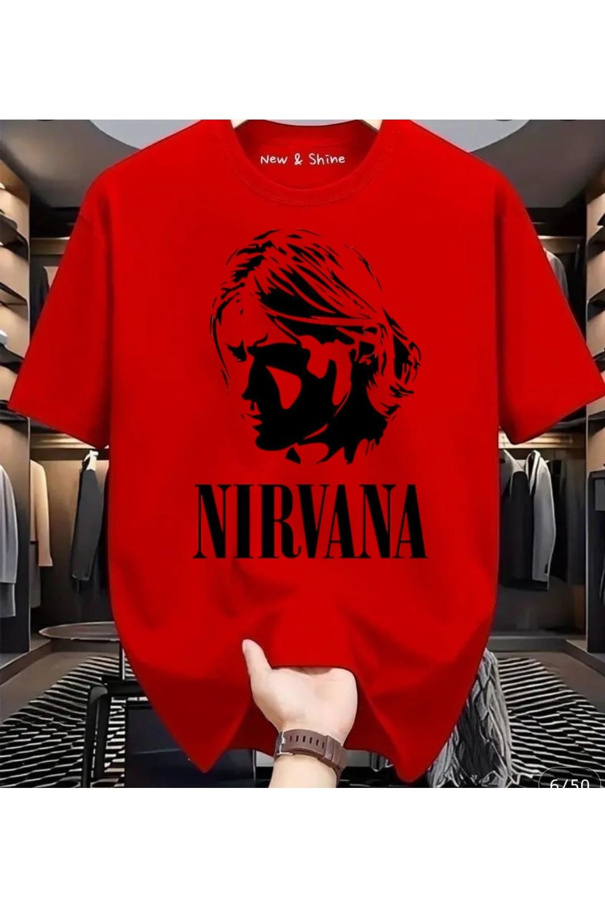 New Shine Nirvana Büyük Beden Oversize T-Shirt