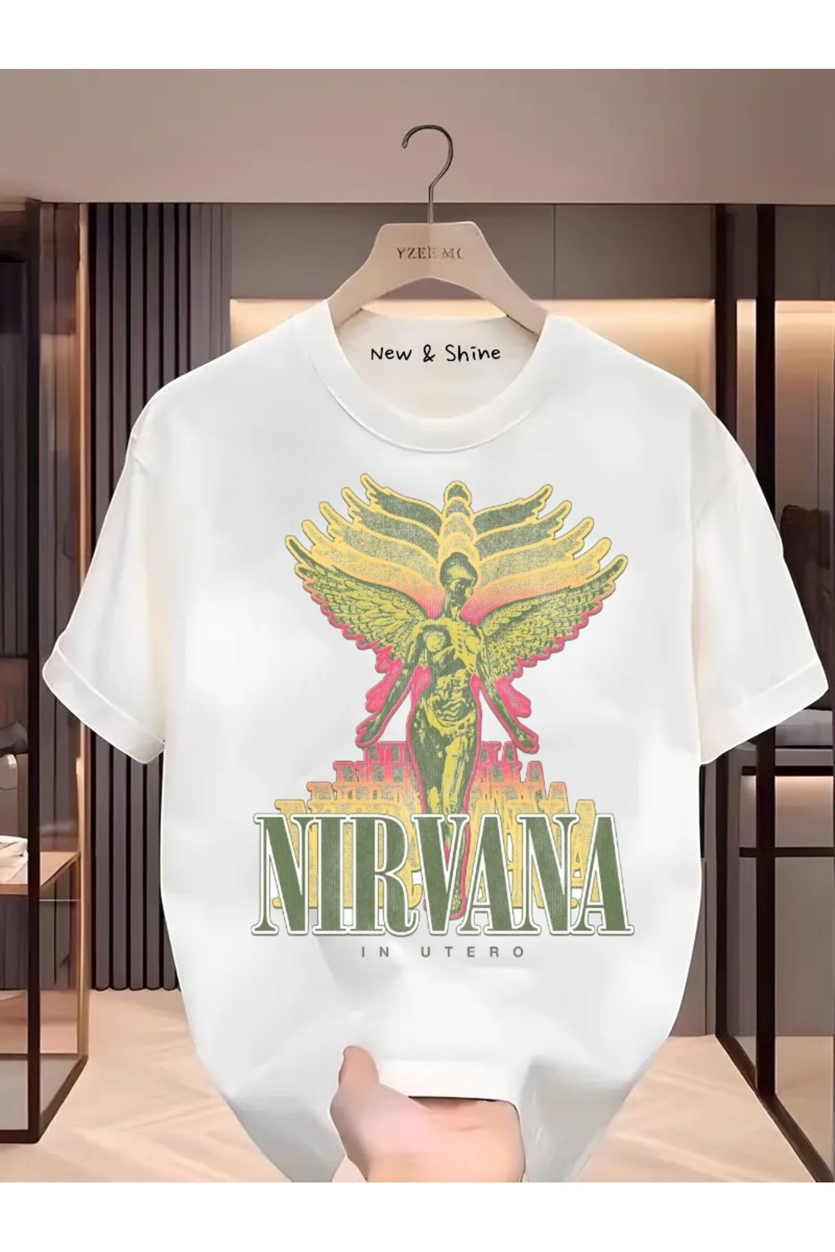 New Shine Nirvana Baskılı Oversize T-Shirt