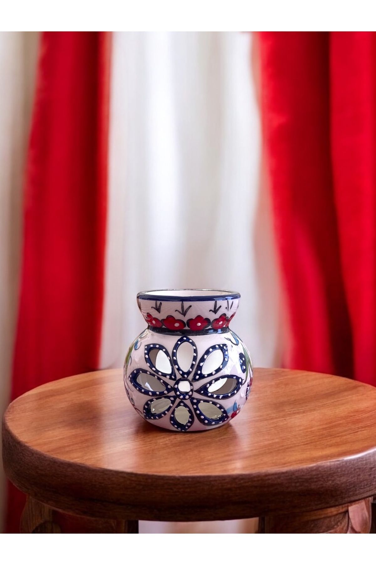STORESZA El Yapımı Kütahya Çinisi Beyaz Çini Buhurdanlık