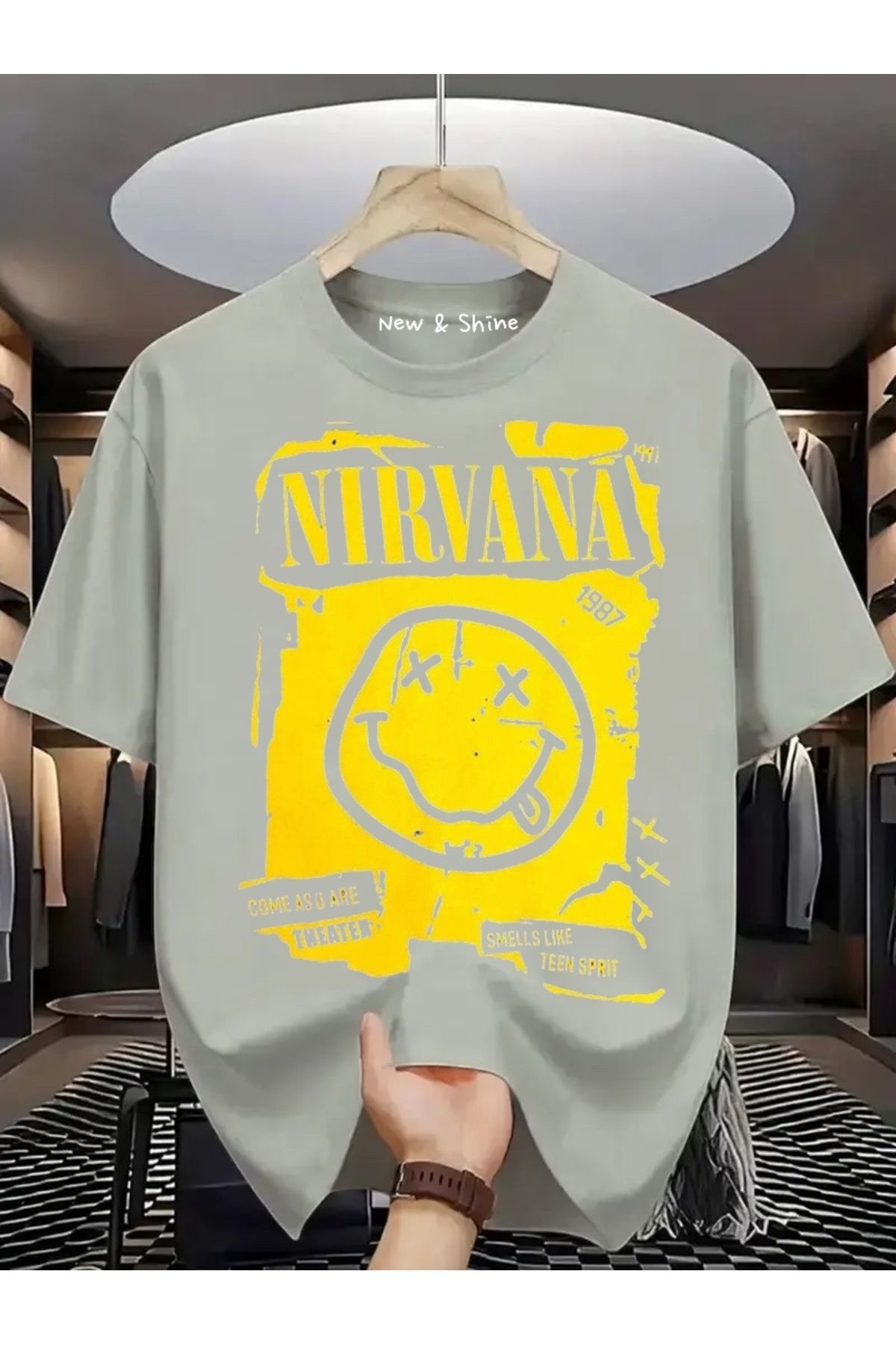 New Shine Nirvana Büyük Beden Oversize T-Shirt