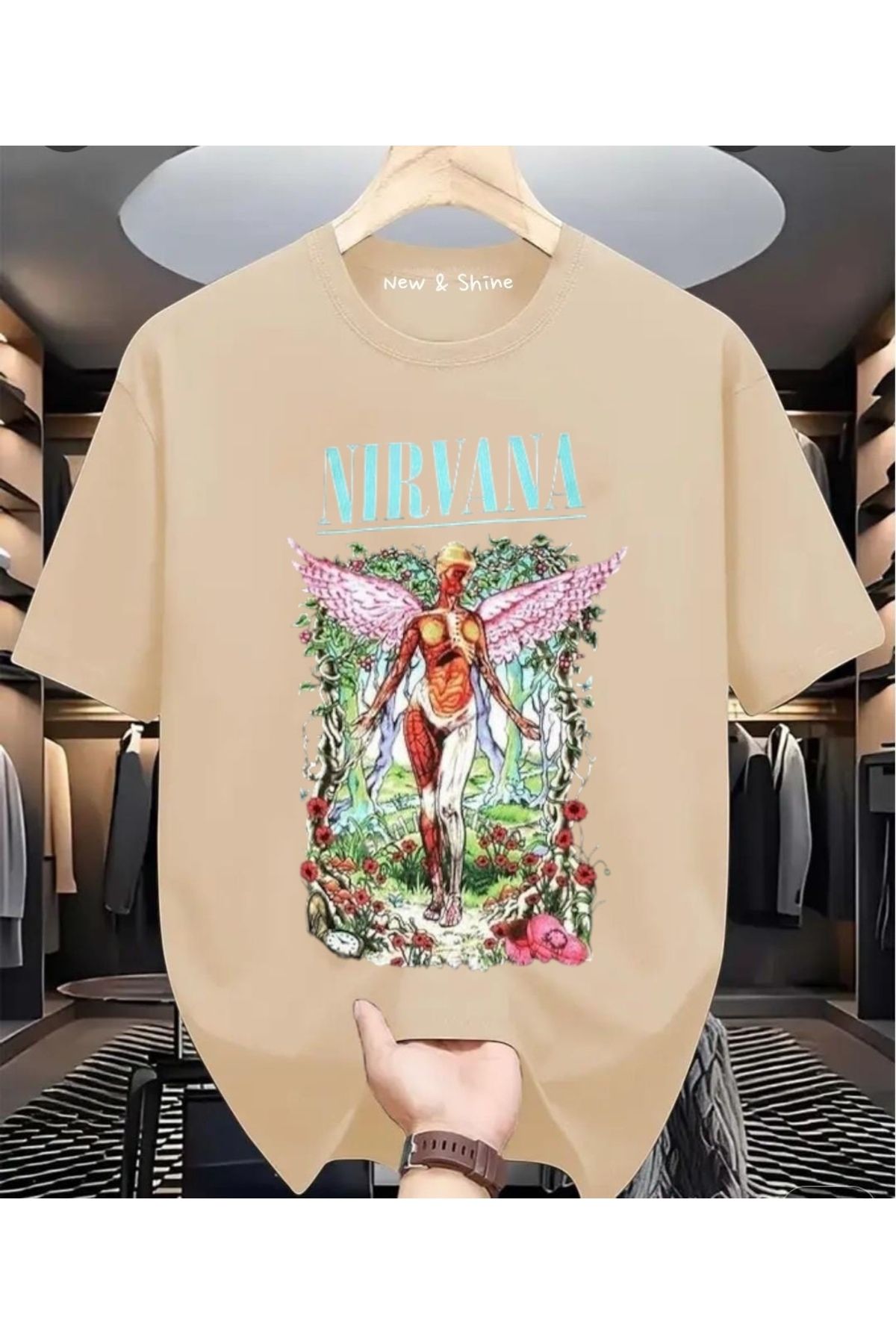 New Shine Nirvana Büyük Beden Oversize T-Shirt