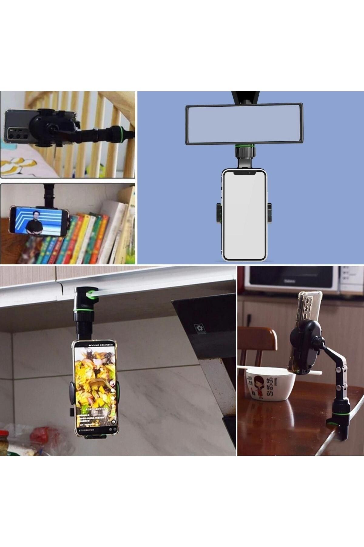 Emperium Dikiz Aynasına Takılabilen Eklemli Telefon Tutucu Aparat (5122)