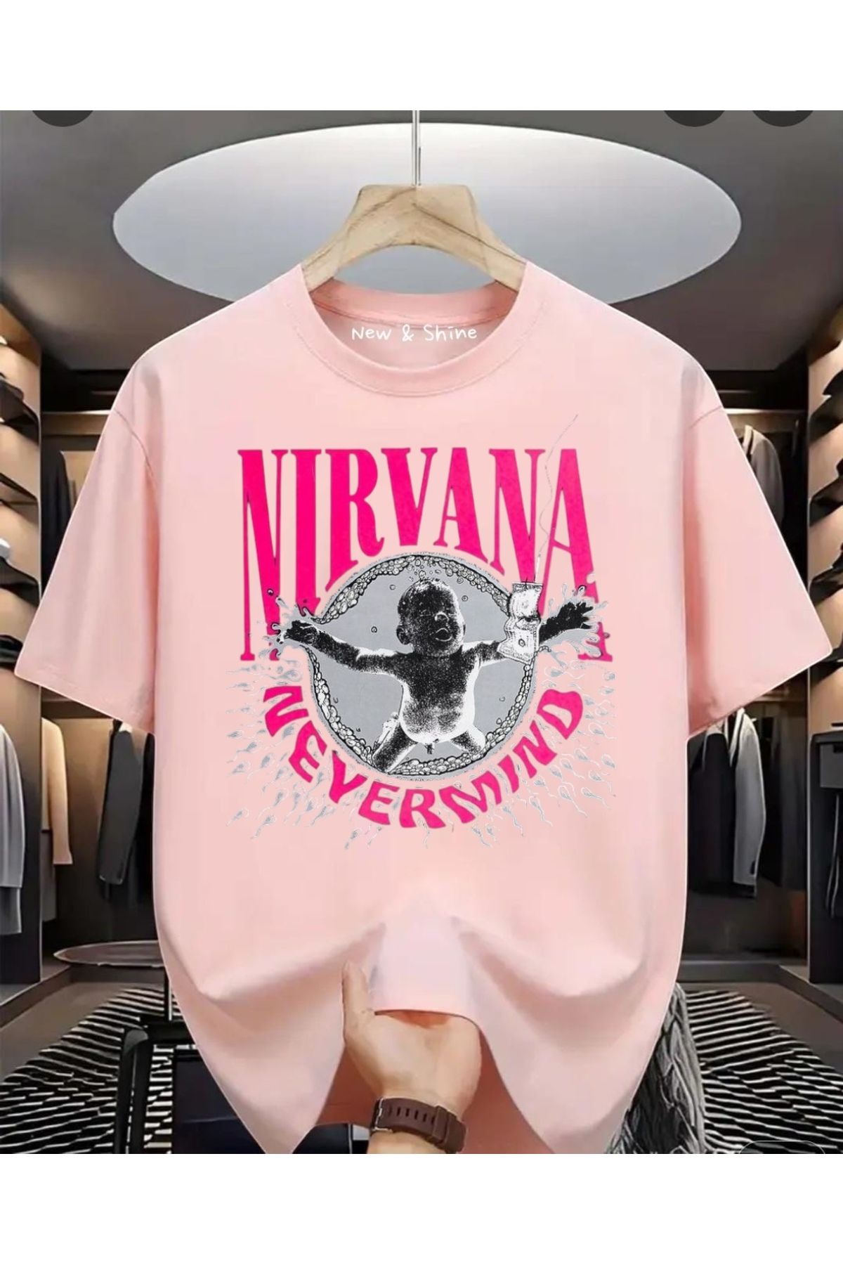 New Shine Nirvana Büyük Beden Oversize T-Shirt