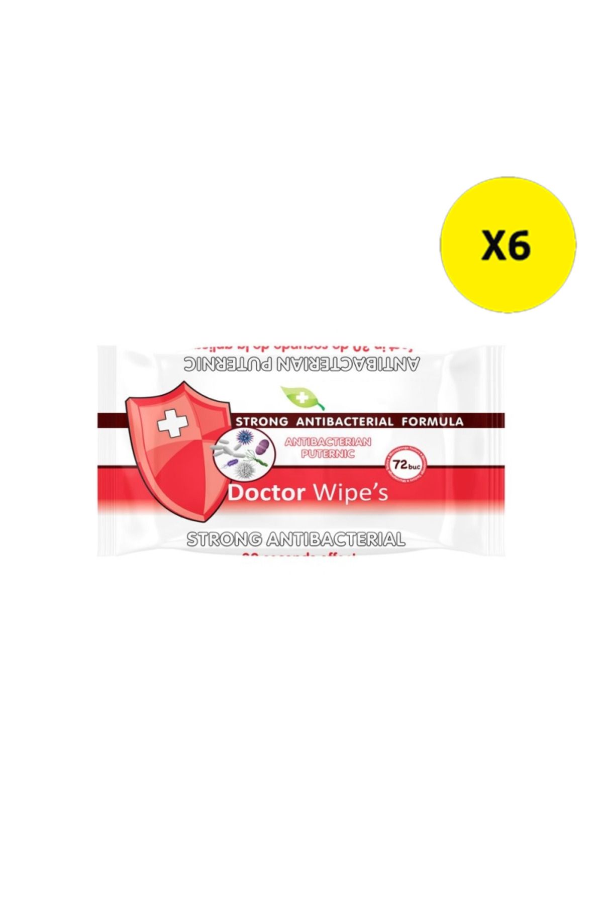 Doctor X6-doctor Servetele Umede Antibacterian 72buc - One Size