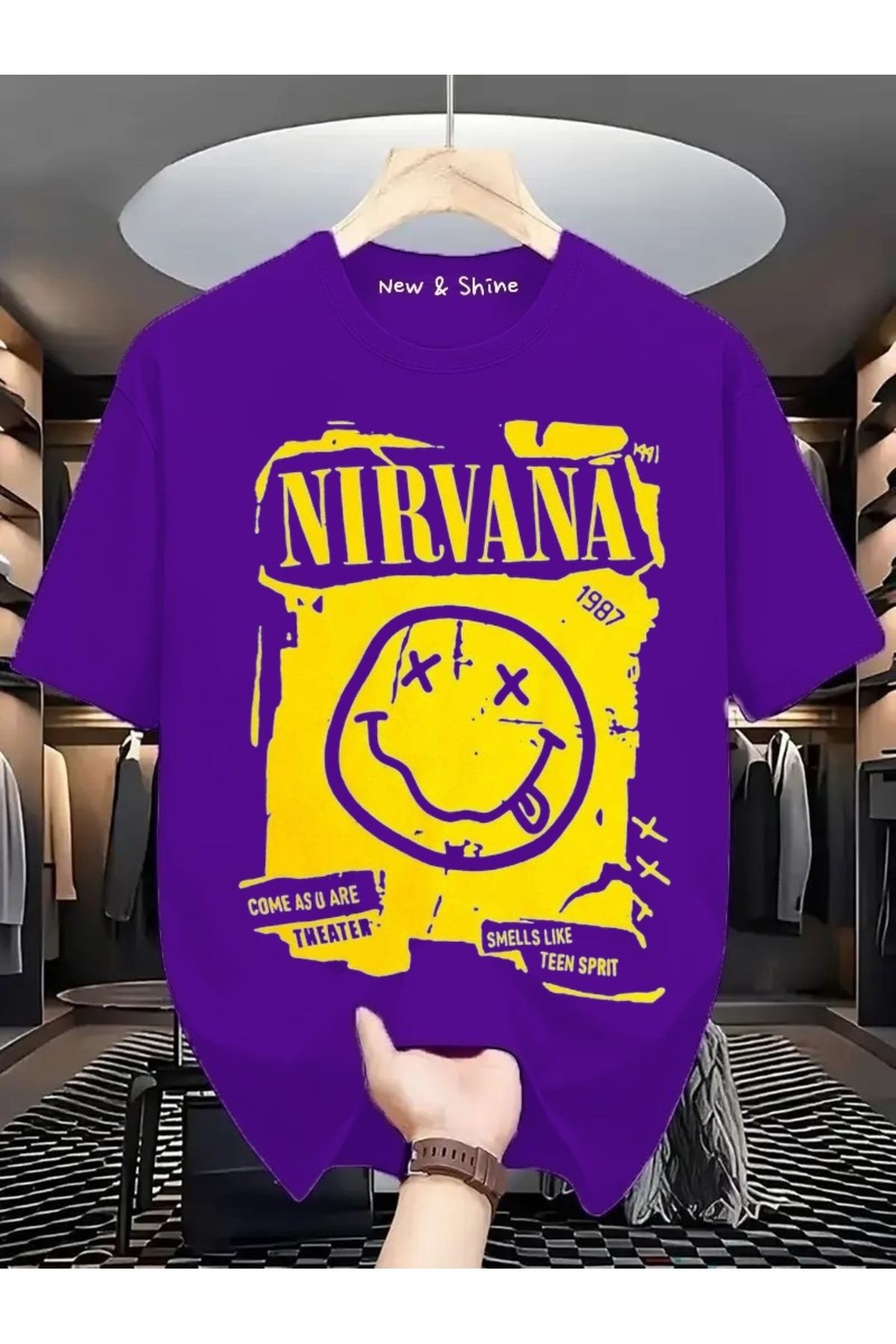 New Shine Nirvana Büyük Beden Oversize T-Shirt