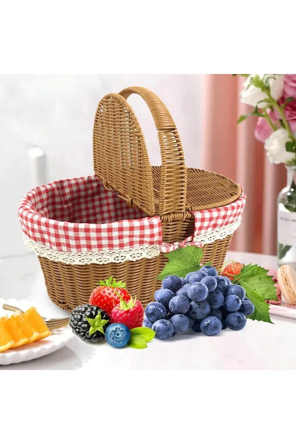 teknotrust Rattan Oval Piknik Sepeti