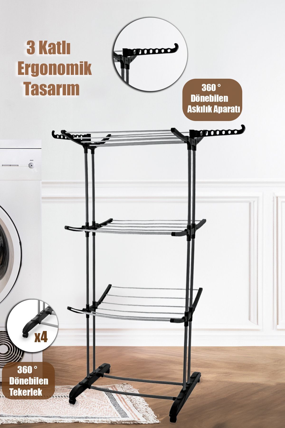 teknotrust Kurutmalık 3 Katlı Fma401088