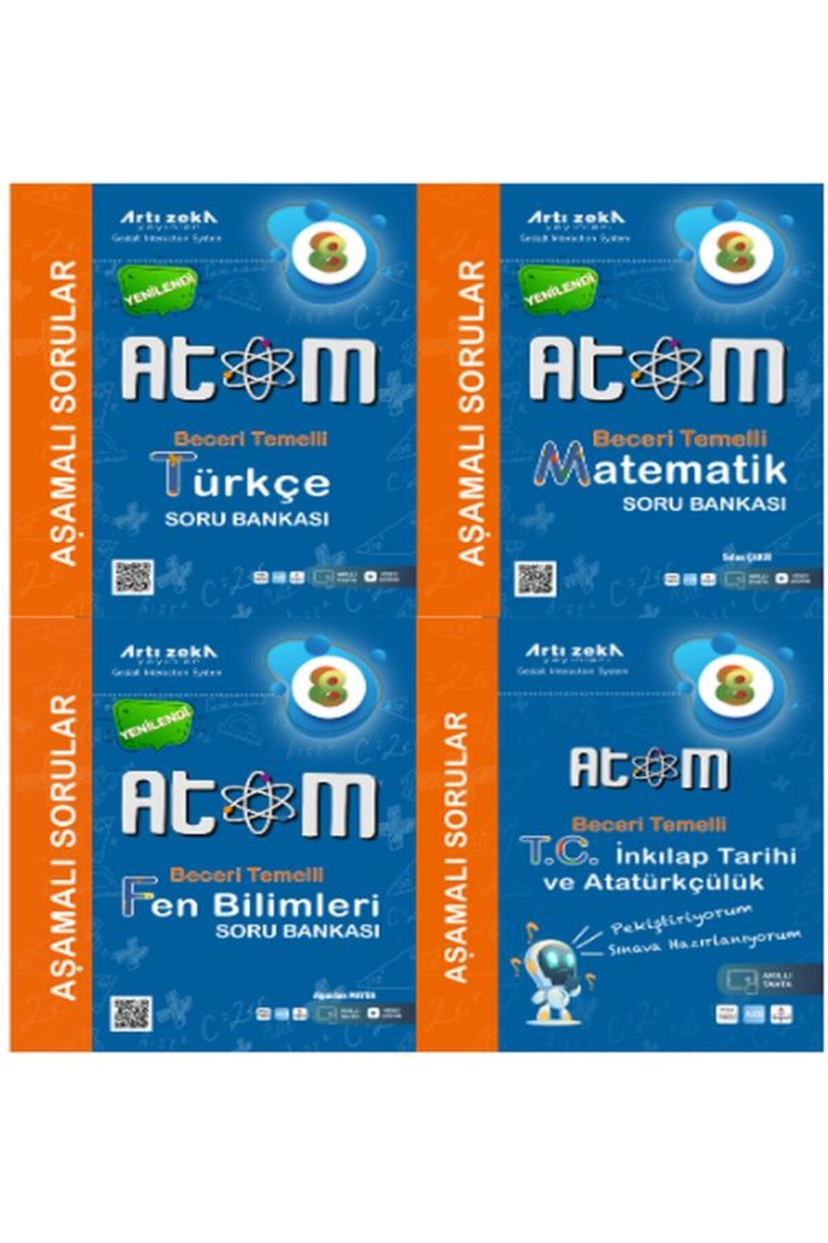 Artı Zeka Yayınları 8. Sınıf Atom Beceri Temelli Soru Bankası SET