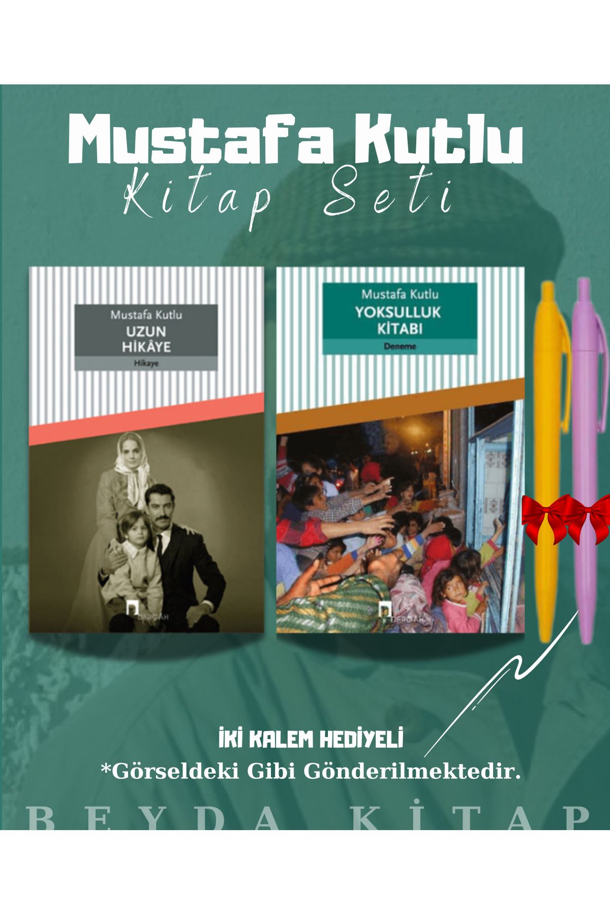 Dergah Yayınları Uzun Hikaye - Yoksulluk Kitabı - Mustafa Kutlu - Kitap Seti - Kalem Hediyeli