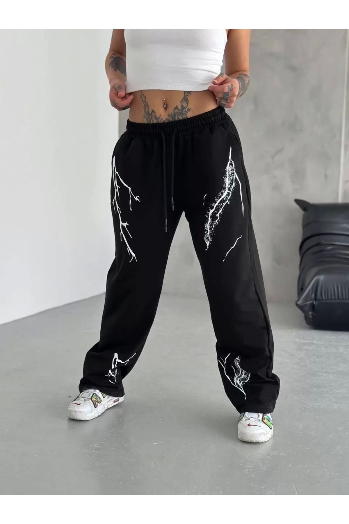 CVS Unisex Dijital Baskılı Eşofman Altı - Siyah