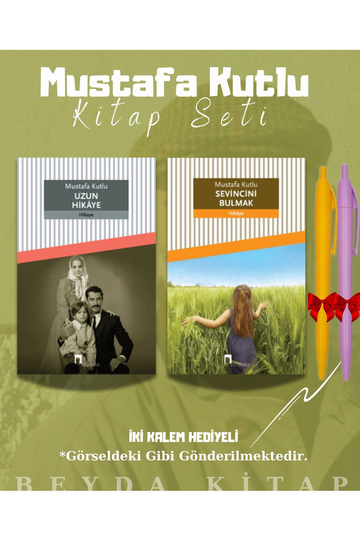 Dergah Yayınları Uzun Hikaye - Sevincini Bulmak - Mustafa Kutlu - Kitap Seti - Kalem Hediyeli