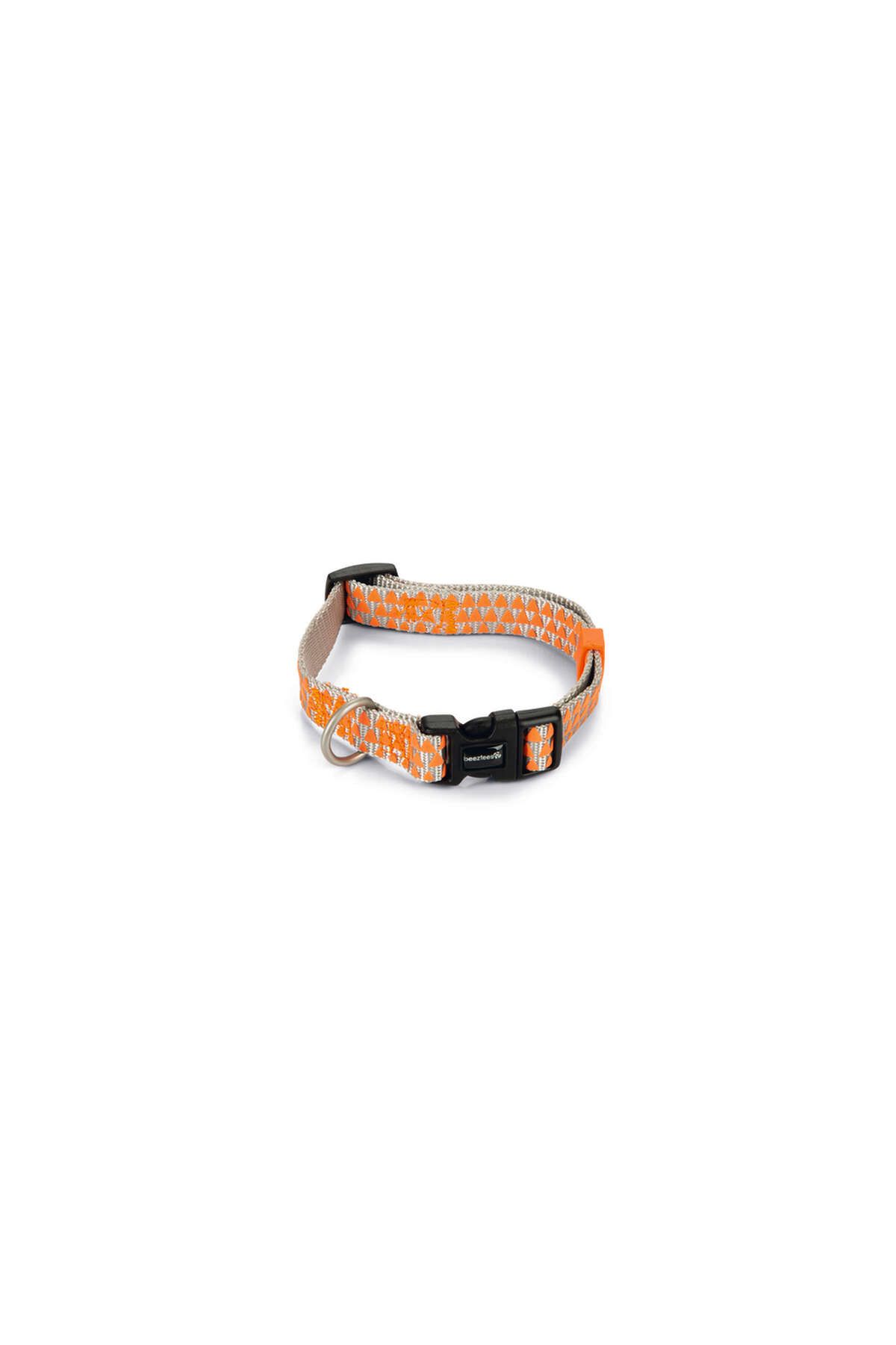 Beeztees Köpek Boyun Tasması, Açık Gri Turuncu, 26-40cm SVLRS
