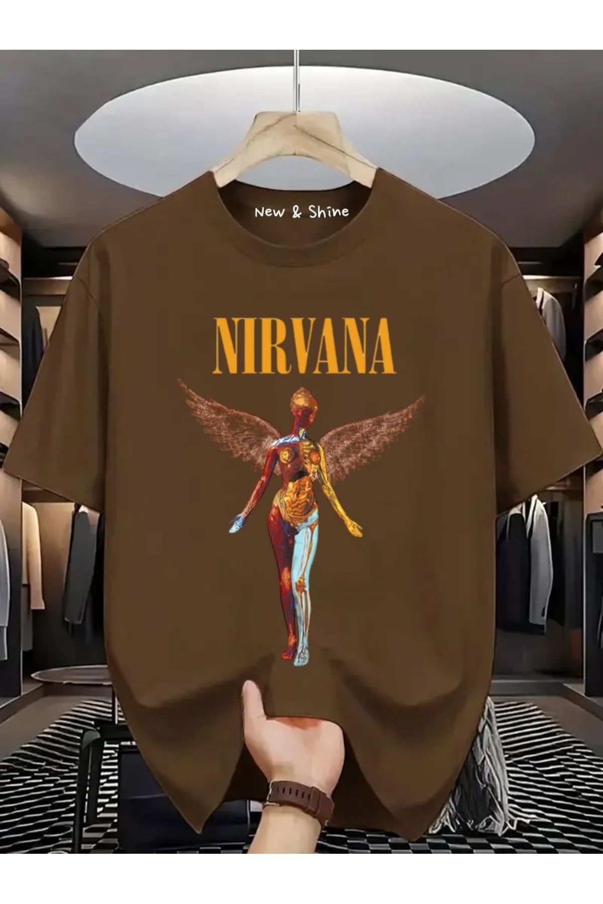 New Shine Nirvana Baskılı Oversize T-Shirt