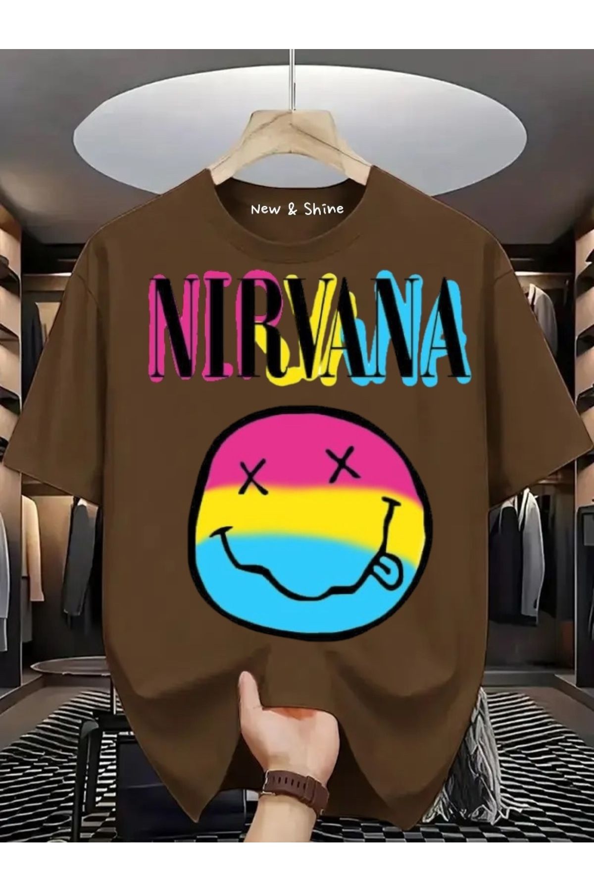 New Shine Nirvana Büyük Beden Oversize T-Shirt