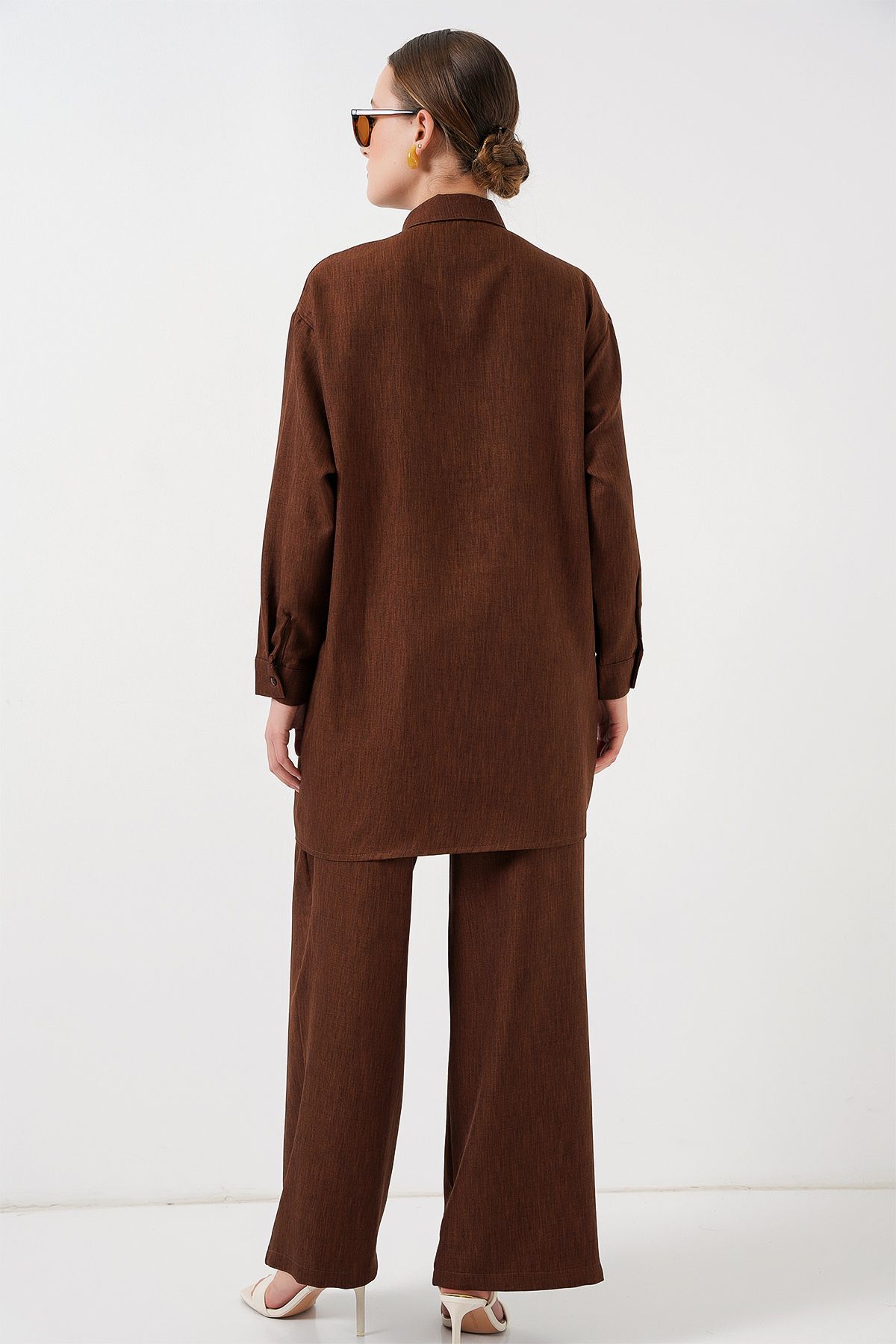 Bigdart-Patterned Tunic Trousers Double Suit 6720 - Brown 6
