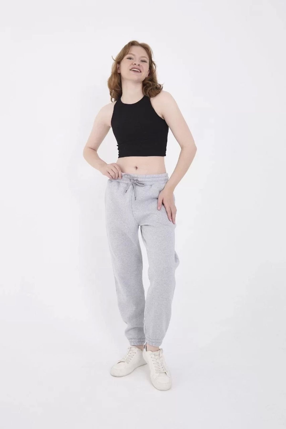 CVS Üç İplik Basic Lastikli Eşofman Pantolon - Gri