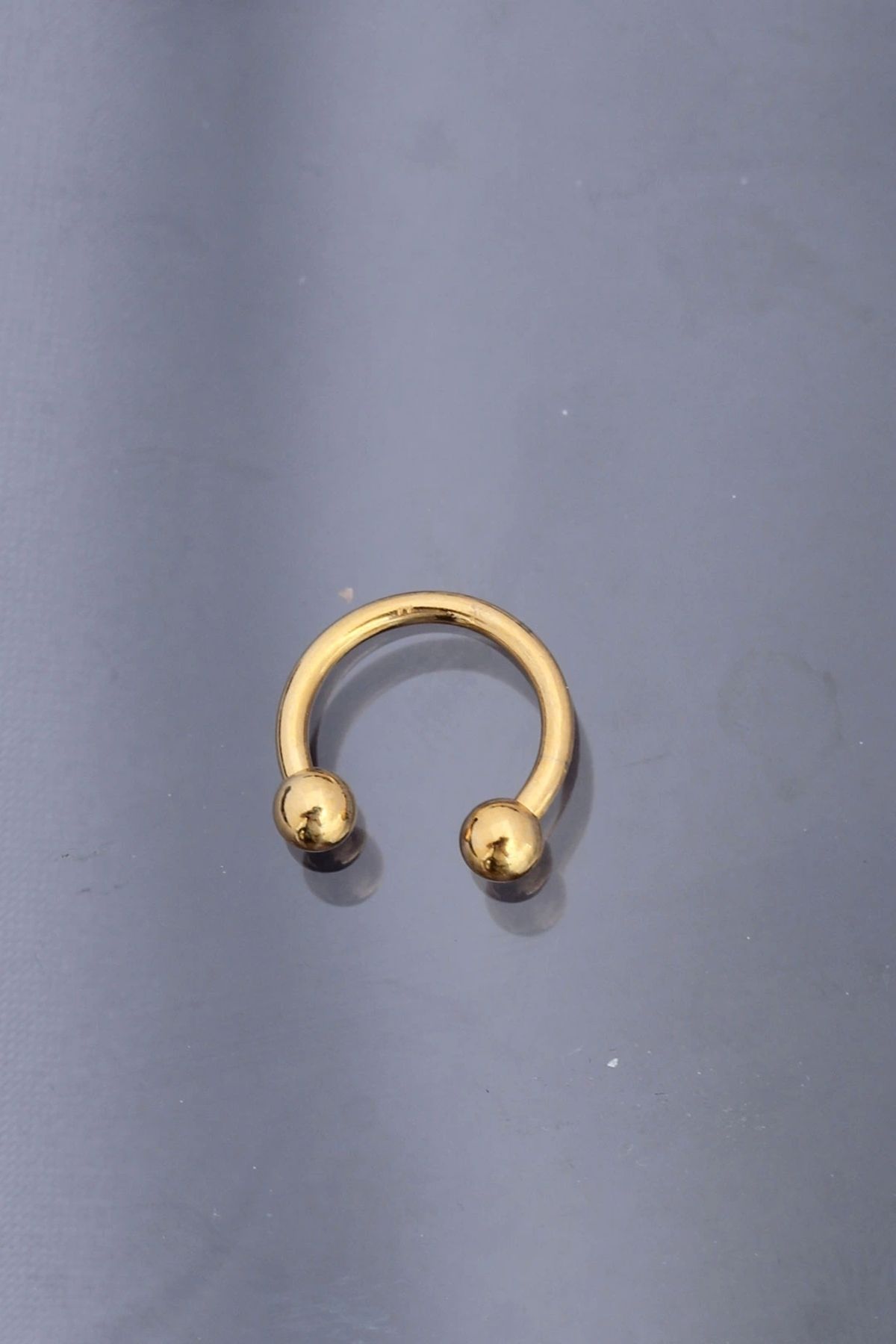 Clariss Gold Renkli Yarım Halka 316L Cerrahi Çelik Piercing