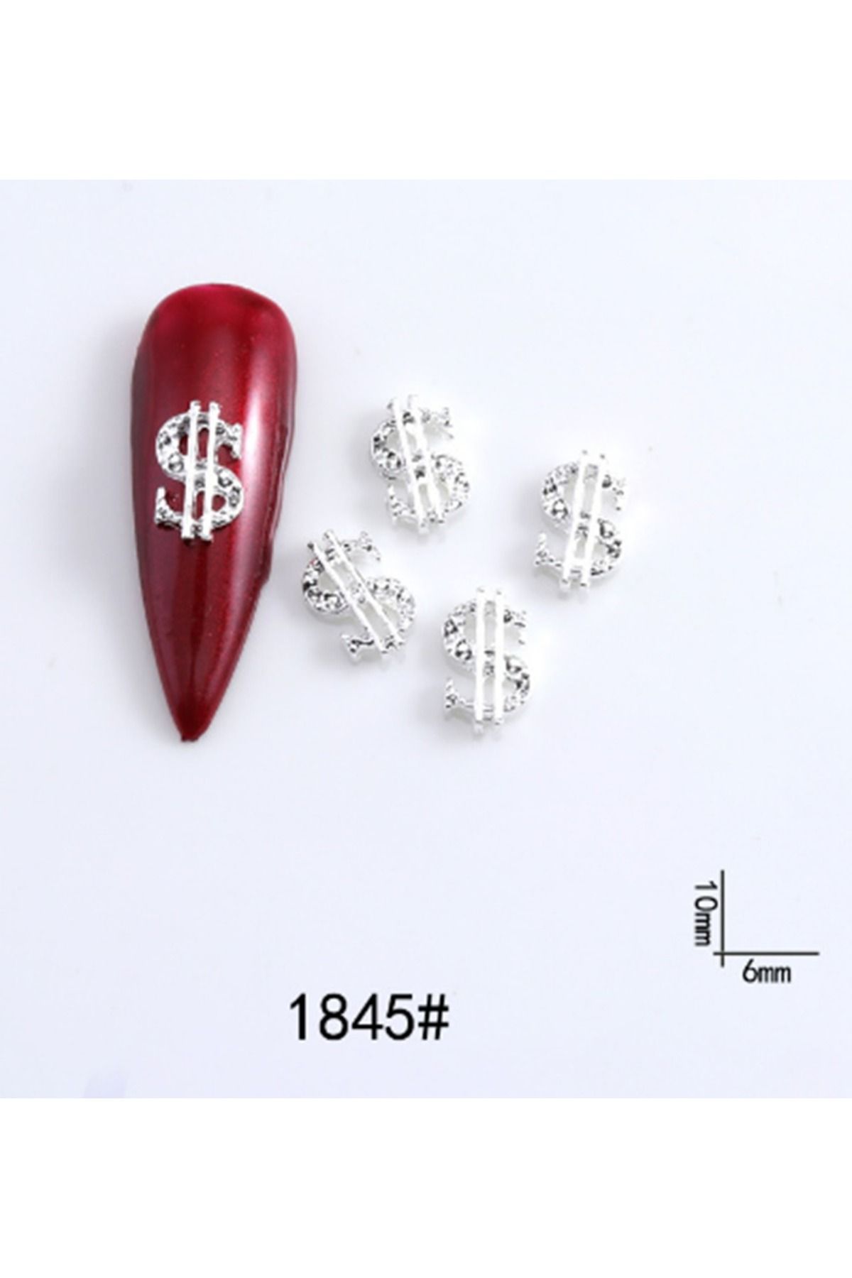 Beauty Box 5 Adet Dolar Tırnak Süsü Amerikan Doları Rich Girl Tırnak Süsleri Nail Charms Nail Art Objeleri