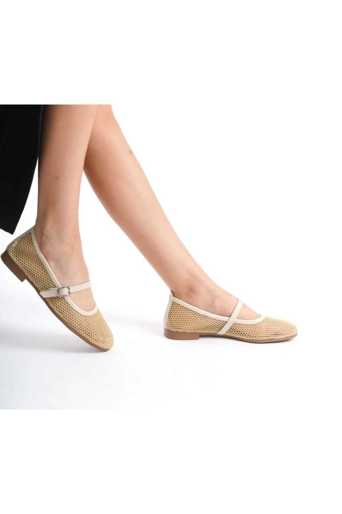 DADWOLF Modern Şık Günlük Yazlık Fileli Comfort Babet