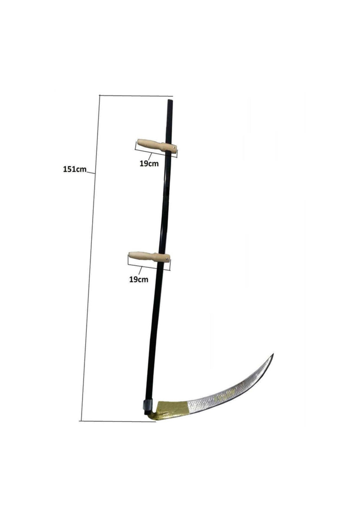 Easy Tedarik Günaş Komple Tırpan - Metal Saplı 6 Parça Set - Ahşap Elcik 65 cm