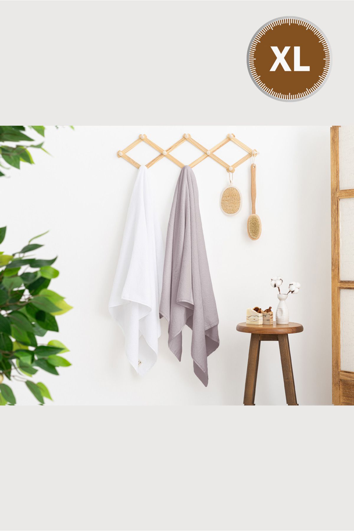 Rikka Home Coresoftair %100 Pamuk, Ekstra Yumuşak, 2li XL Banyo Havlusu Seti (2'li - 90x150 cm)