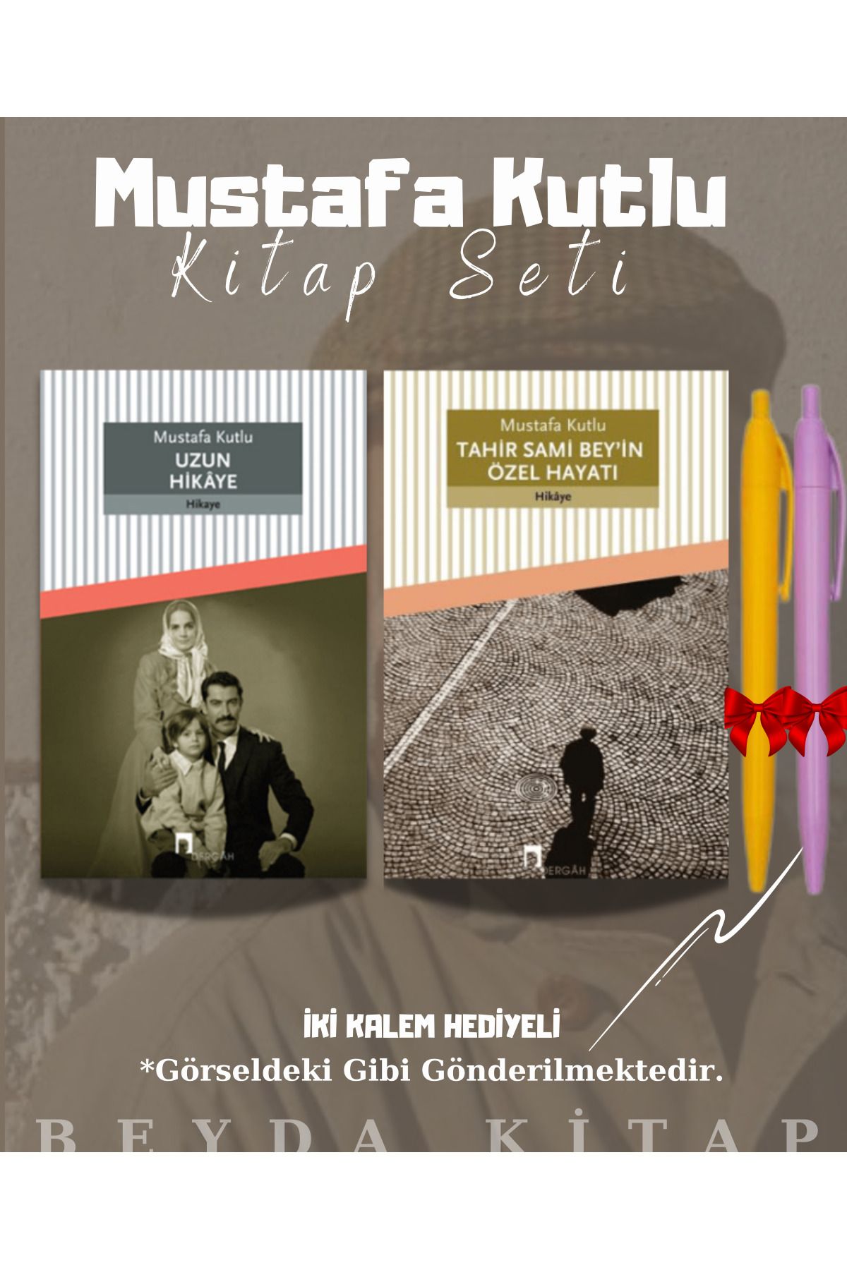 Dergah Yayınları Uzun Hikaye - Tahir Sami Beyin Özel Hayatı - Mustafa Kutlu - Kitap Seti - Kalem Hediyeli