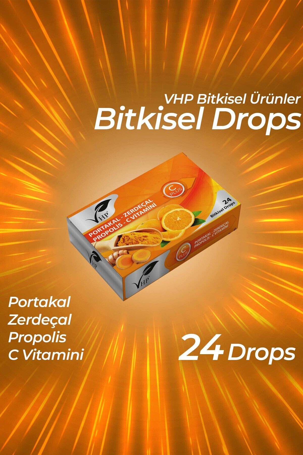 VHP Portakal Zencefil Bitkisel Drops 60 gr